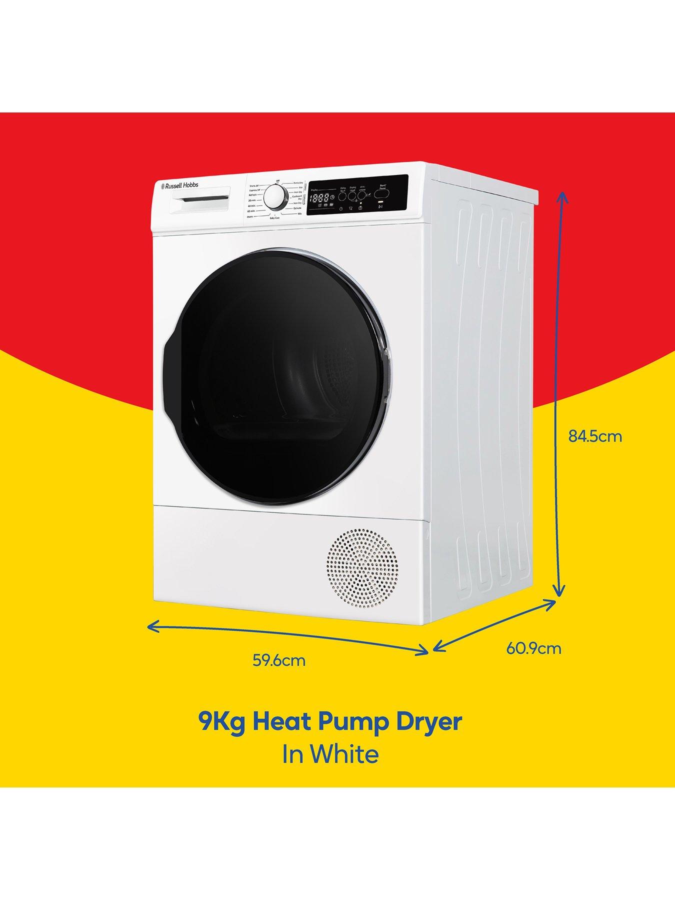 Image 2 of 7 of Russell Hobbs RH9HPTD1E12W 9KG Heat Pump Tumble Dryer White