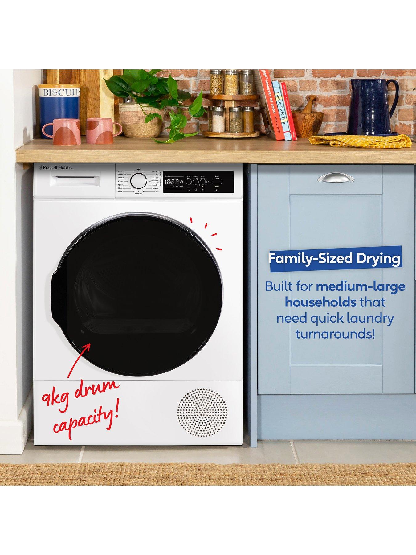 Image 4 of 7 of Russell Hobbs RH9HPTD1E12W 9KG Heat Pump Tumble Dryer White