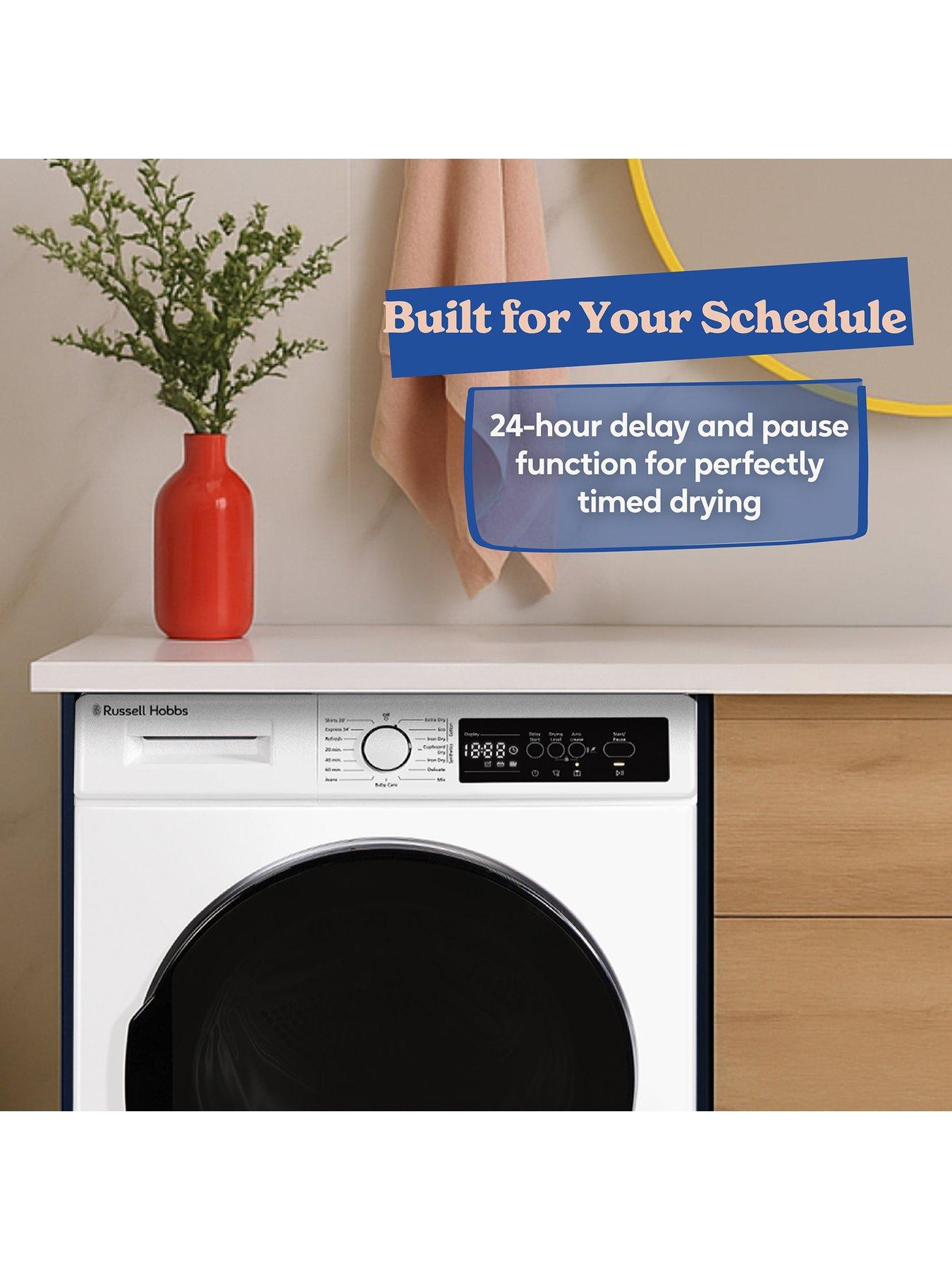 Image 6 of 7 of Russell Hobbs RH9HPTD1E12W 9KG Heat Pump Tumble Dryer White