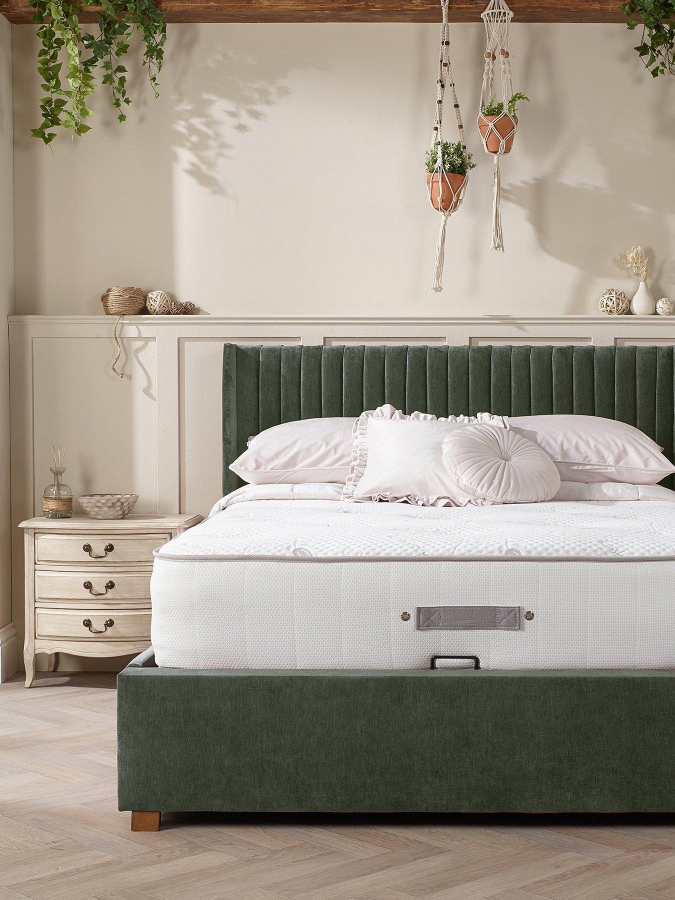 Catherine Lansfield Soho Ottoman Bed - Moss