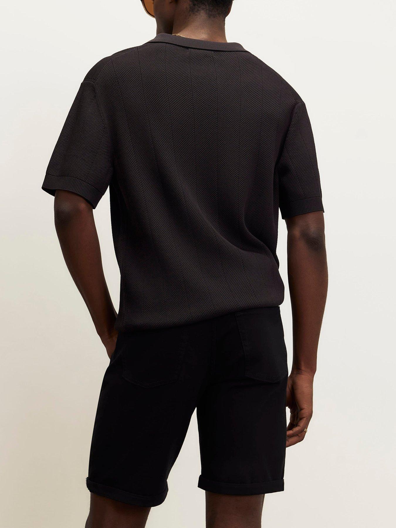 Image 2 of 4 of River Island Slim Cut Chino Short - Black