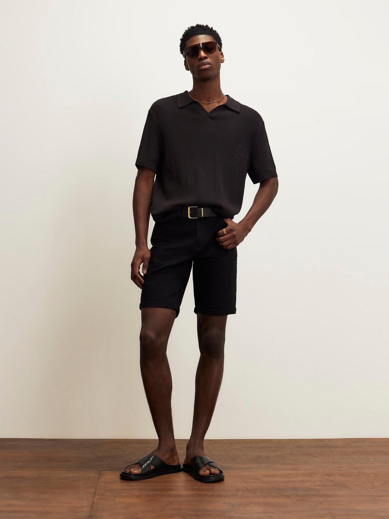 Image 3 of 4 of River Island Slim Cut Chino Short - Black