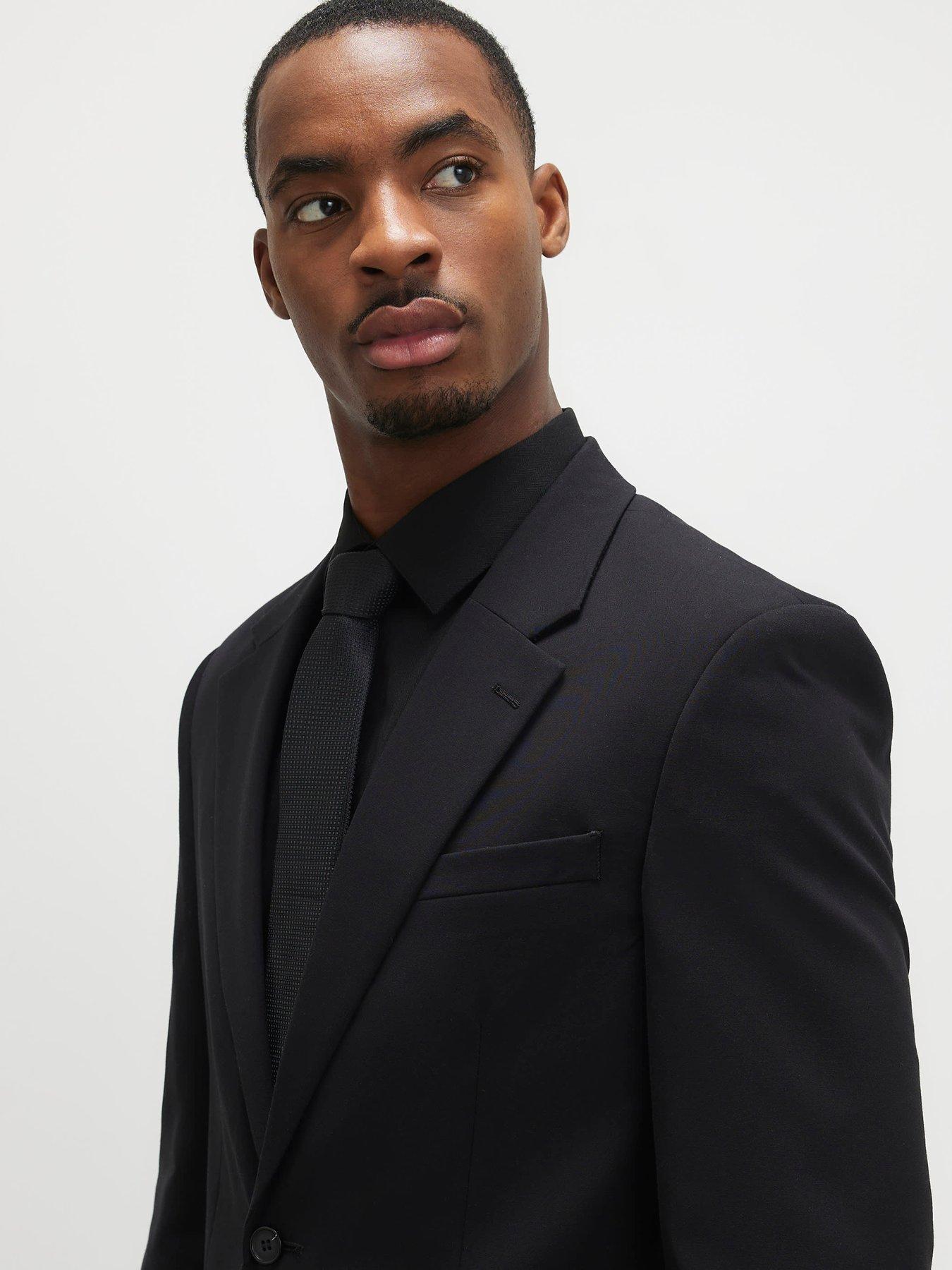 Image 4 of 4 of River Island Slim Core Suit Jacket - Black