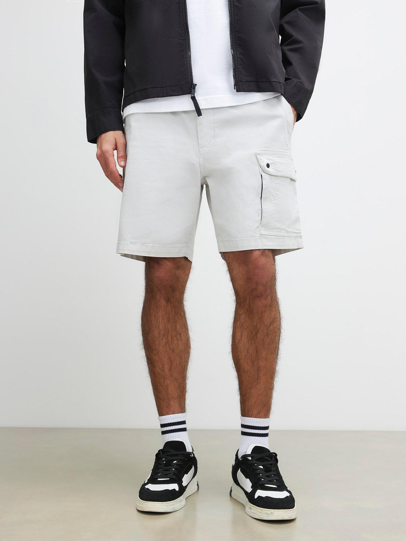 River Island Romeo Cargo Shorts - Grey