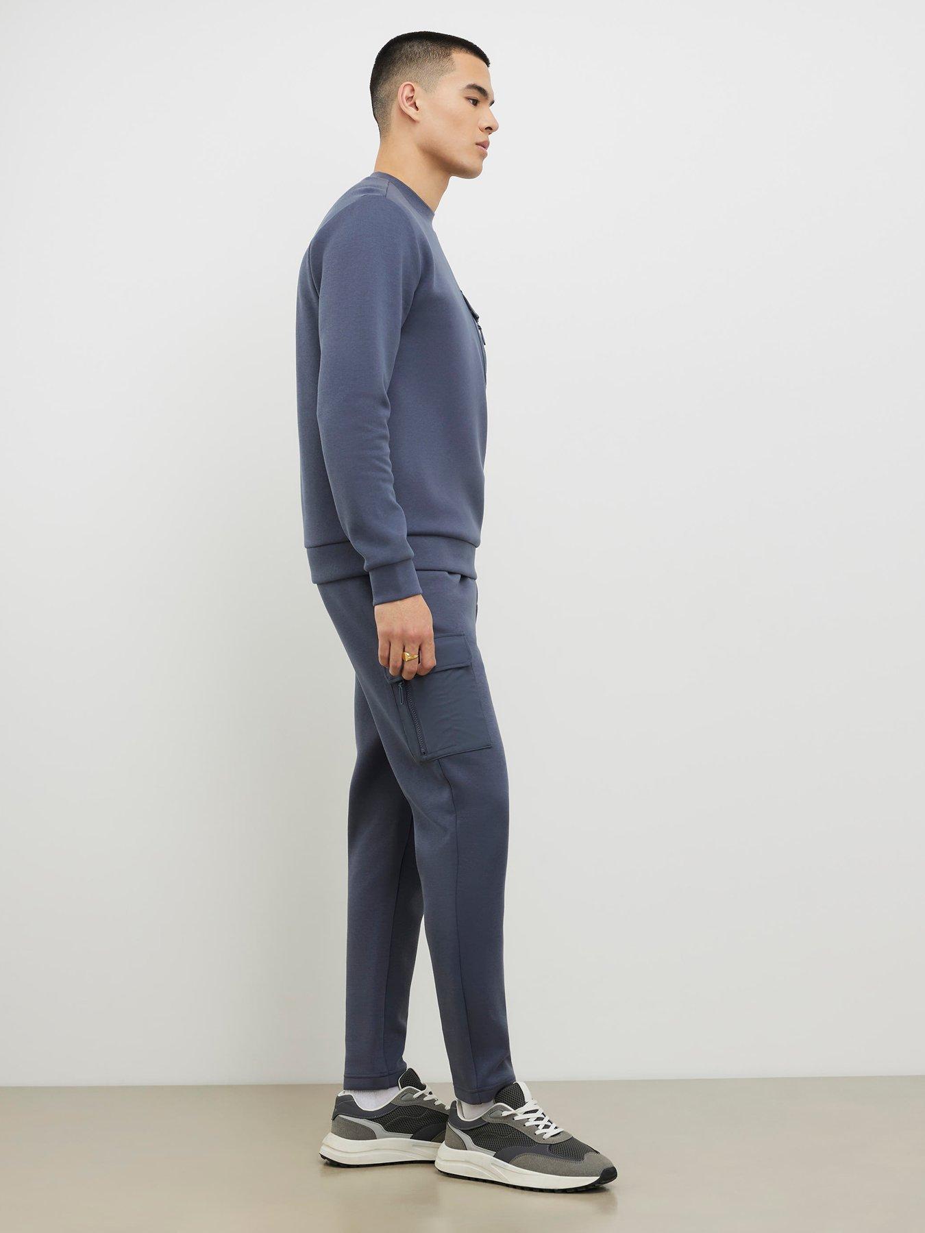 Image 3 of 4 of River Island Slim Nylon Pocket Joggers - Grey