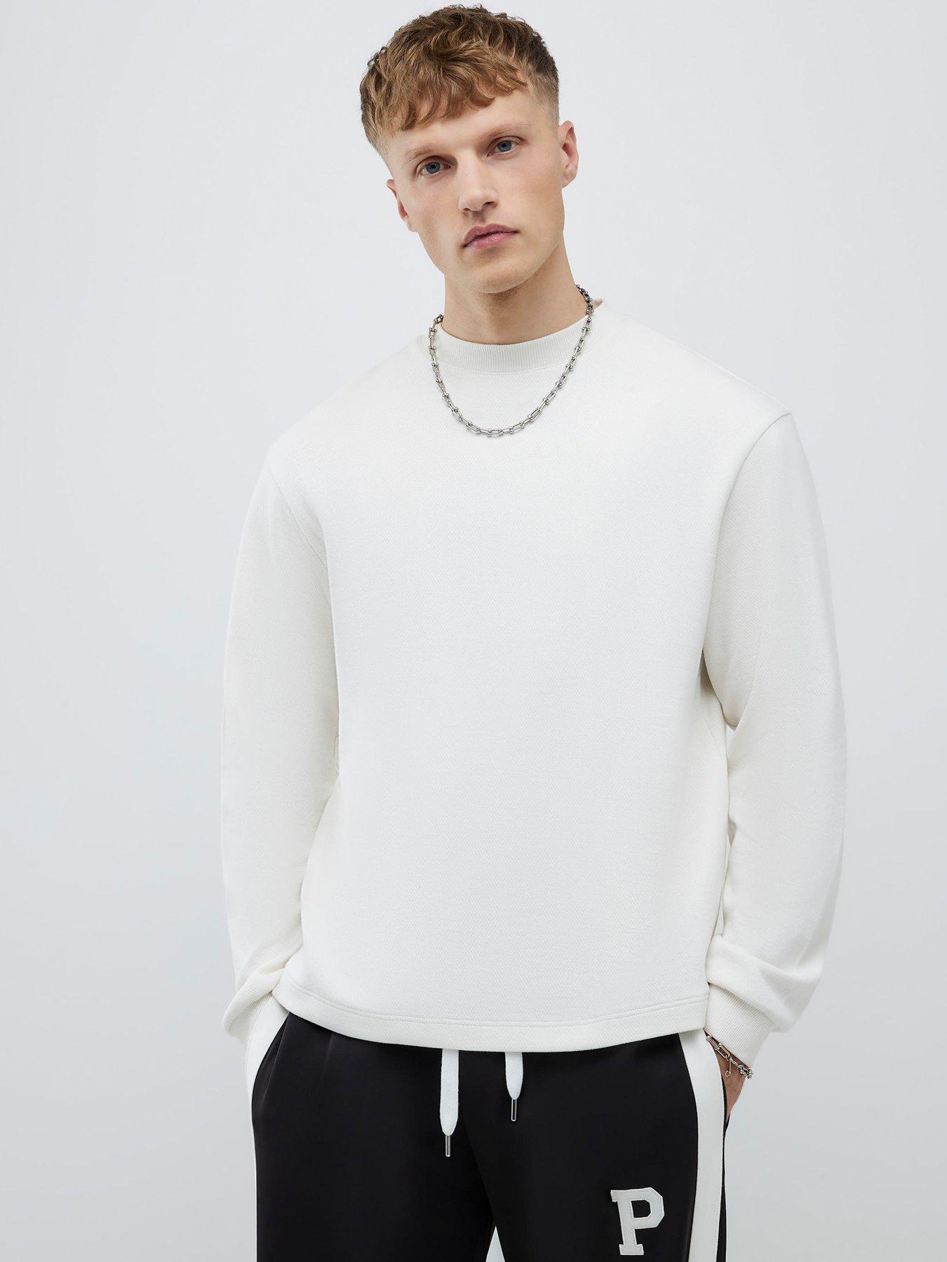 River Island Long Sleeve Regular Essentials Crew - Beige