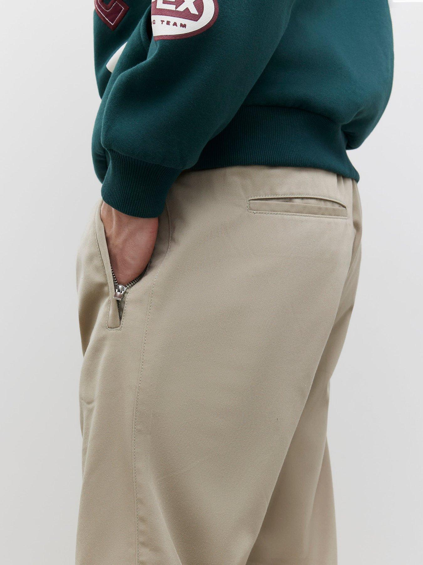 Image 4 of 4 of River Island Othello Elasticated Trousers - Beige