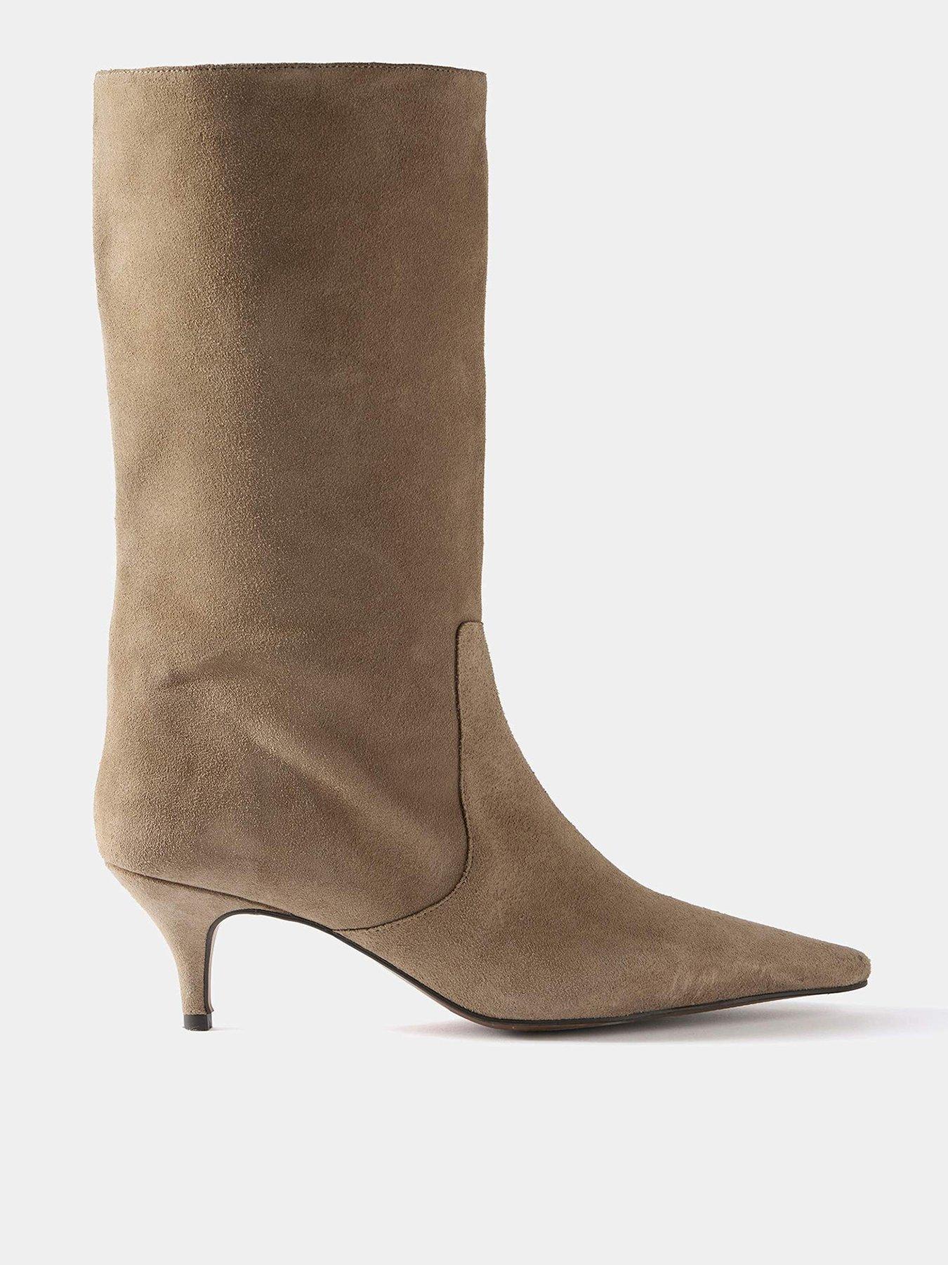 Mint Velvet Bode Wide Calf Boot - Cream