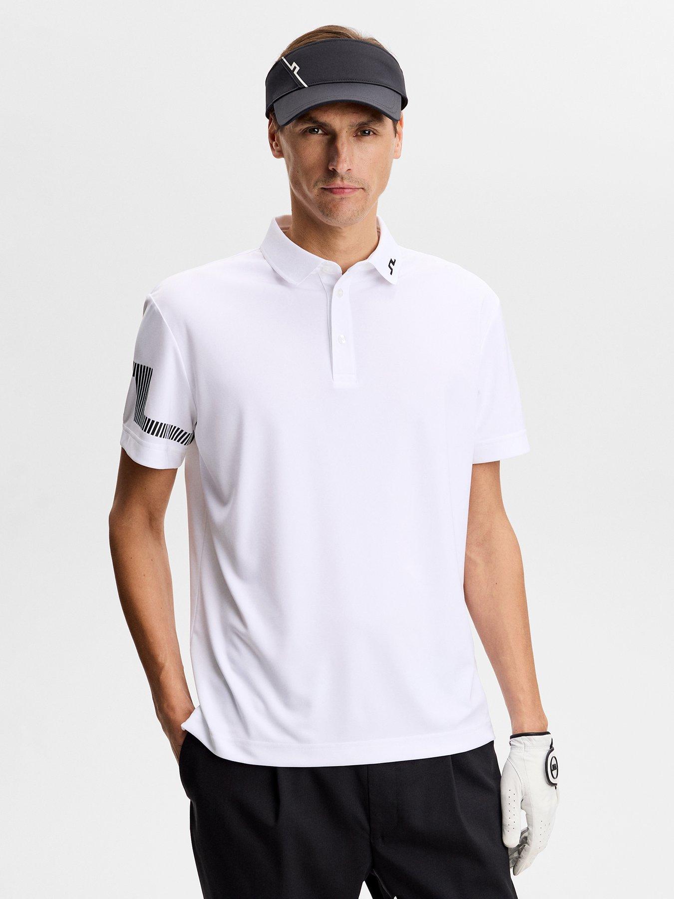 J LINDEBERG: Mens Golf Heath Polo - White