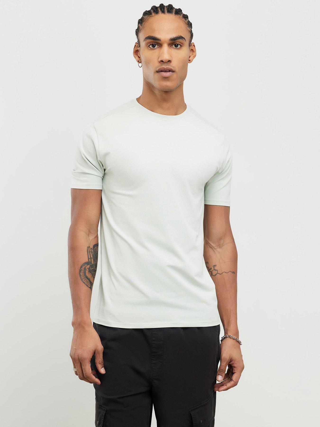 River Island Muscle Essentials Short Sleeve T-Shirt - Light Green