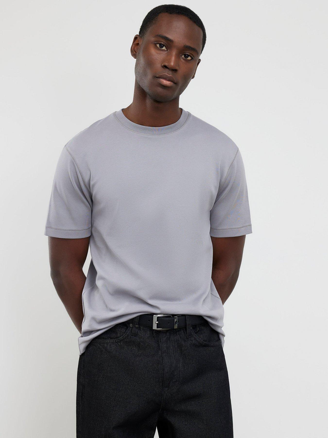 River Island Slim Essentials Short Sleeve T-Shirt - Grey