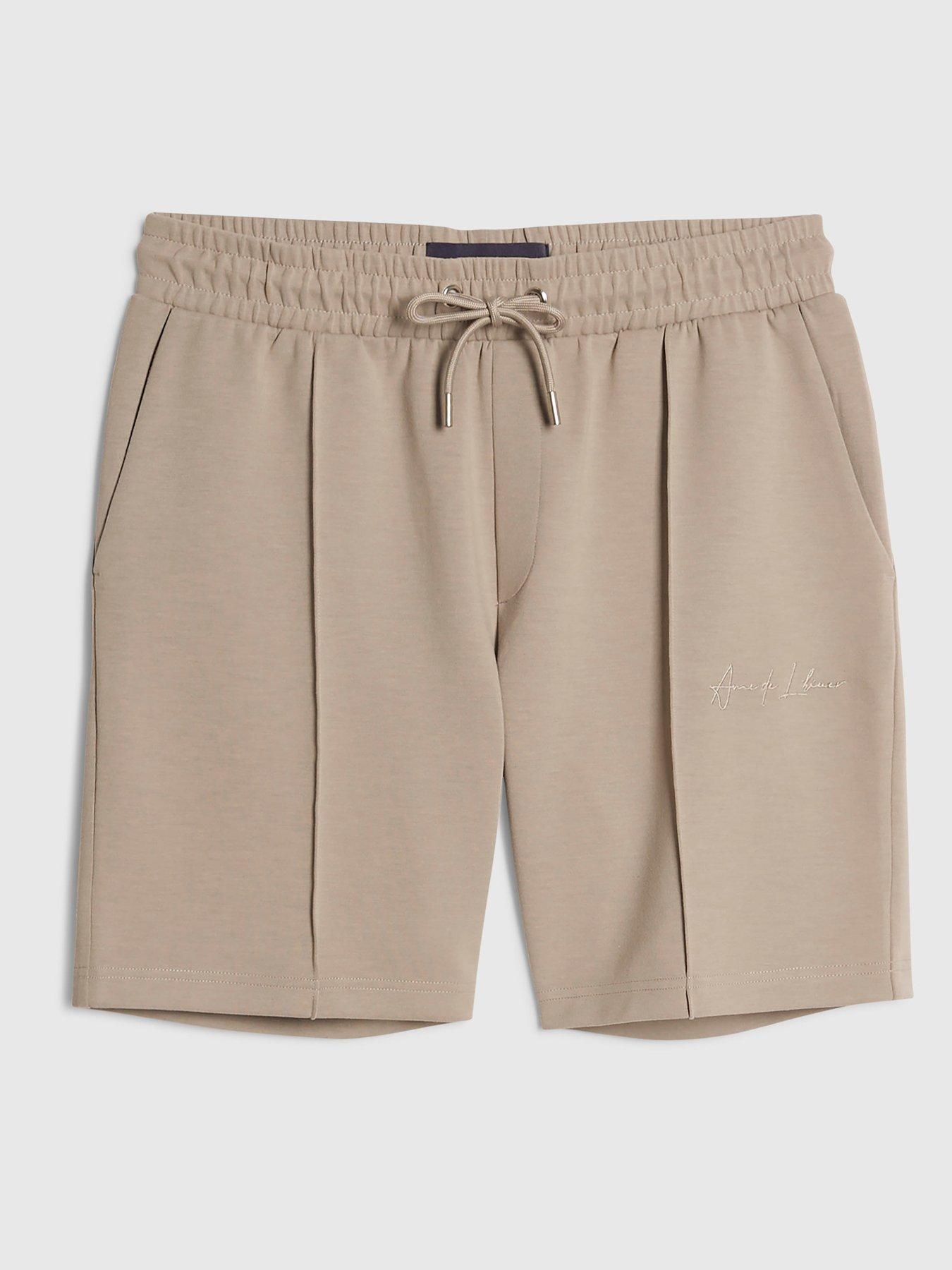 Image 5 of 6 of River Island Slim Bonded Interlock Shorts - Grey