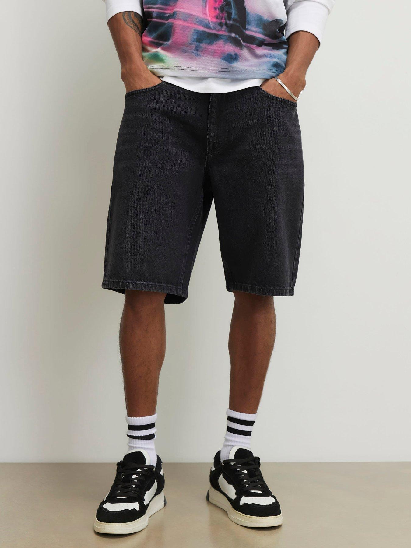 River Island Bridges Regular Shorts, Black, Size 32, Men