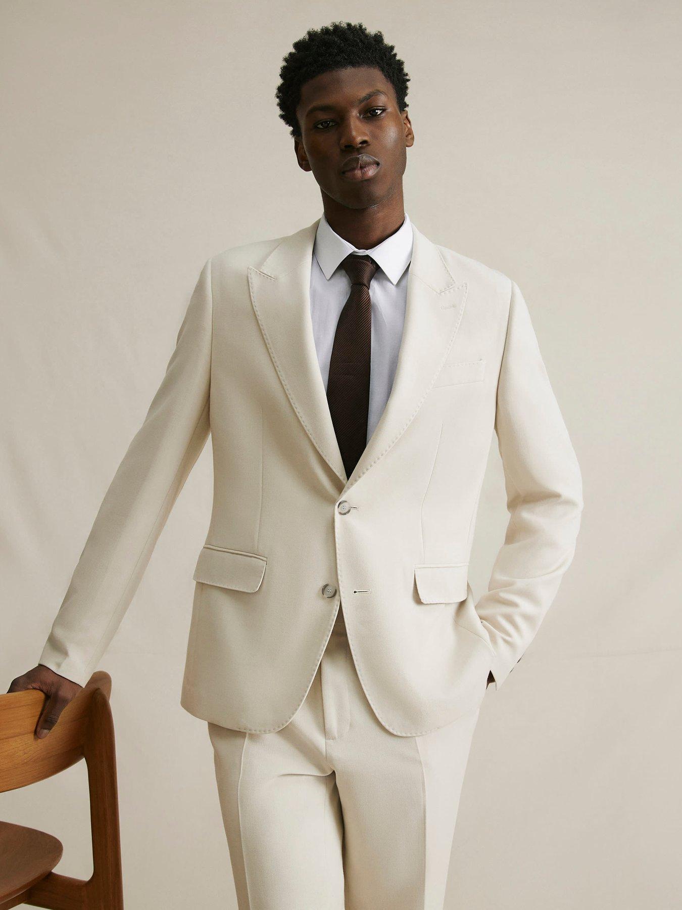 River Island Groom Suit Jacket - Beige