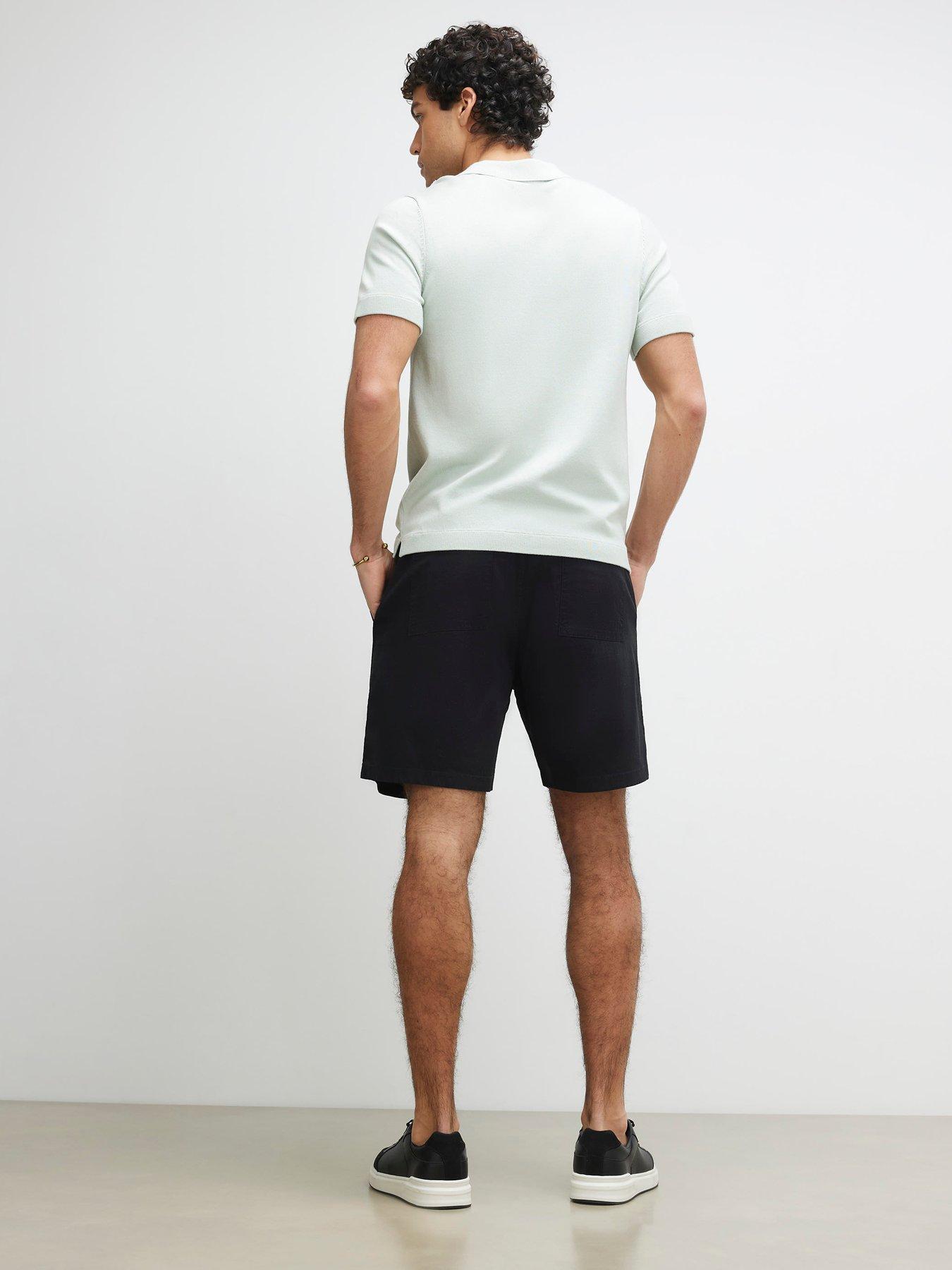 River Island Capulet Cross Hatch Shorts - Black | Very