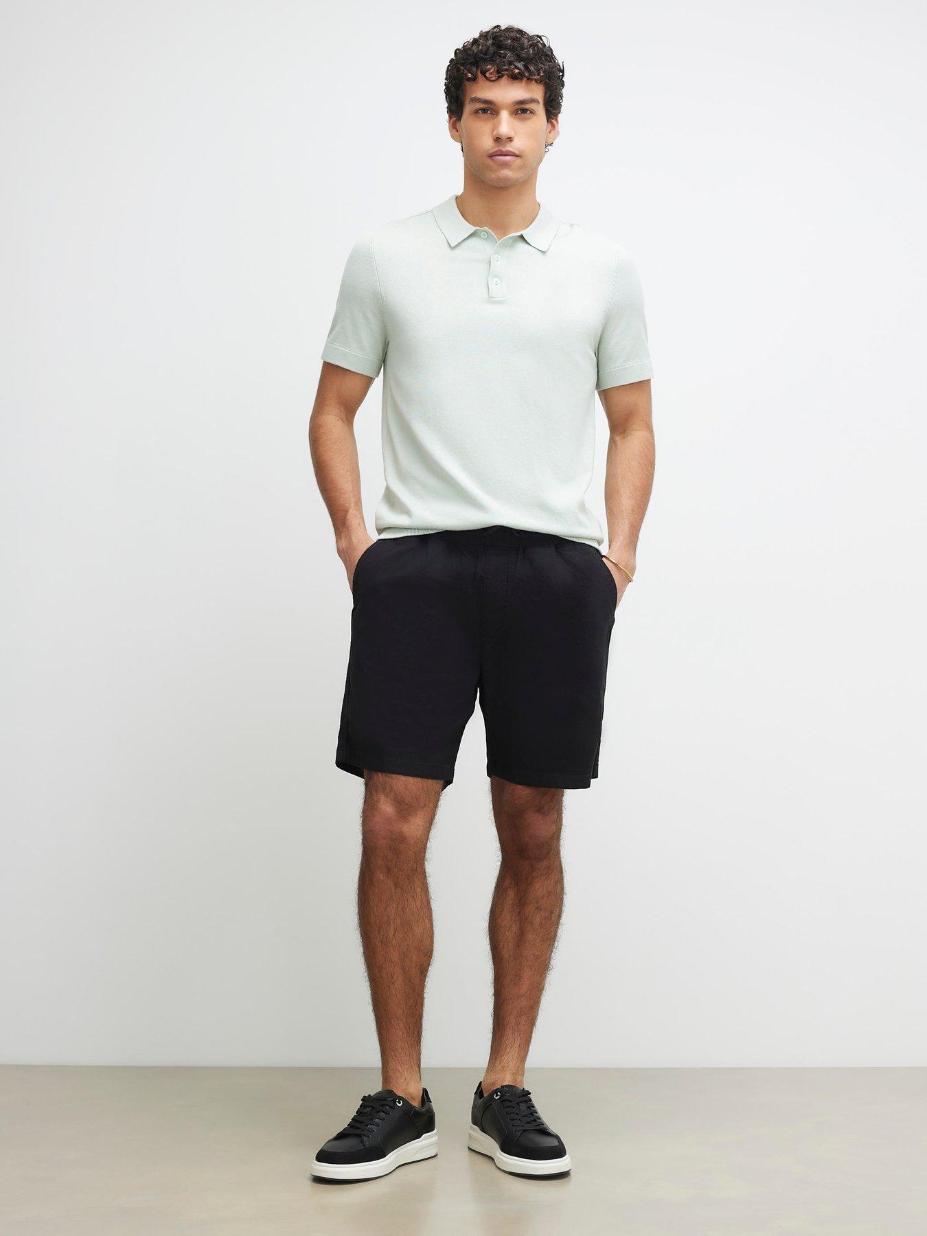 River Island Capulet Cross Hatch Shorts - Black | Very