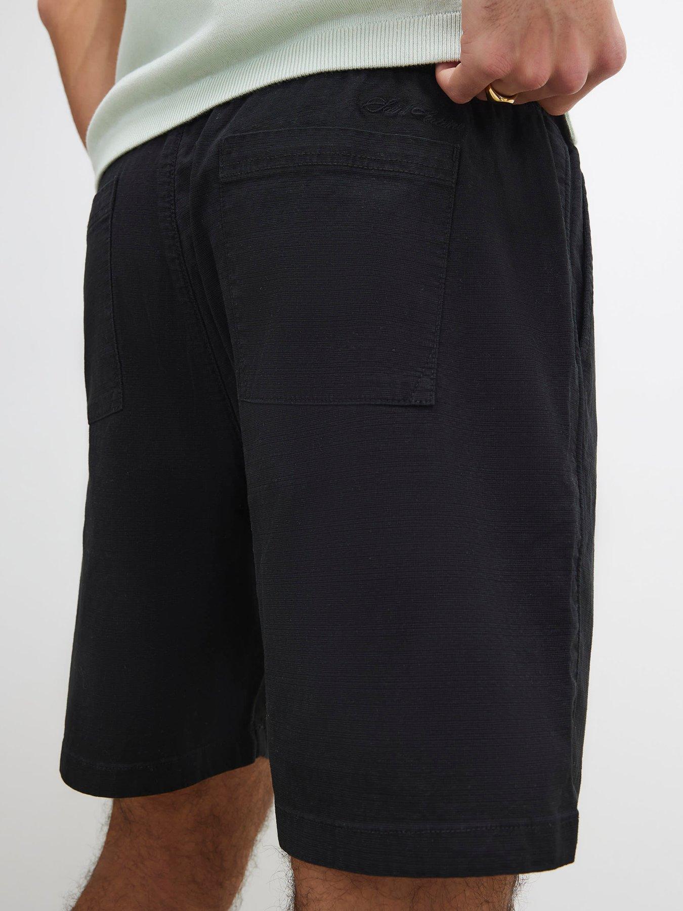River Island Capulet Cross Hatch Shorts - Black | Very