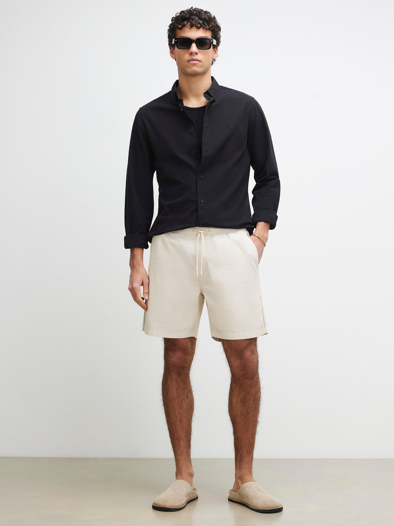 River Island Capulet Cross Hatch Shorts - Grey | Very