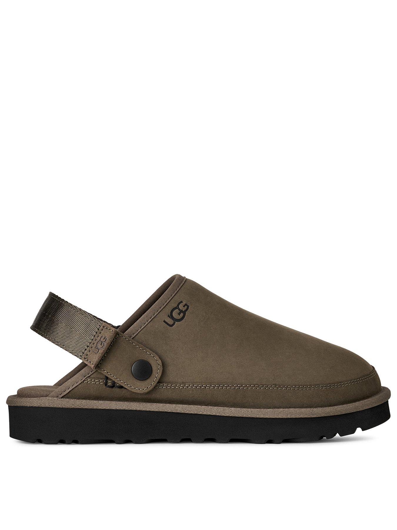 UGG Goldencoast Nubuck Clog Sandals, Khaki, Size 11, Men