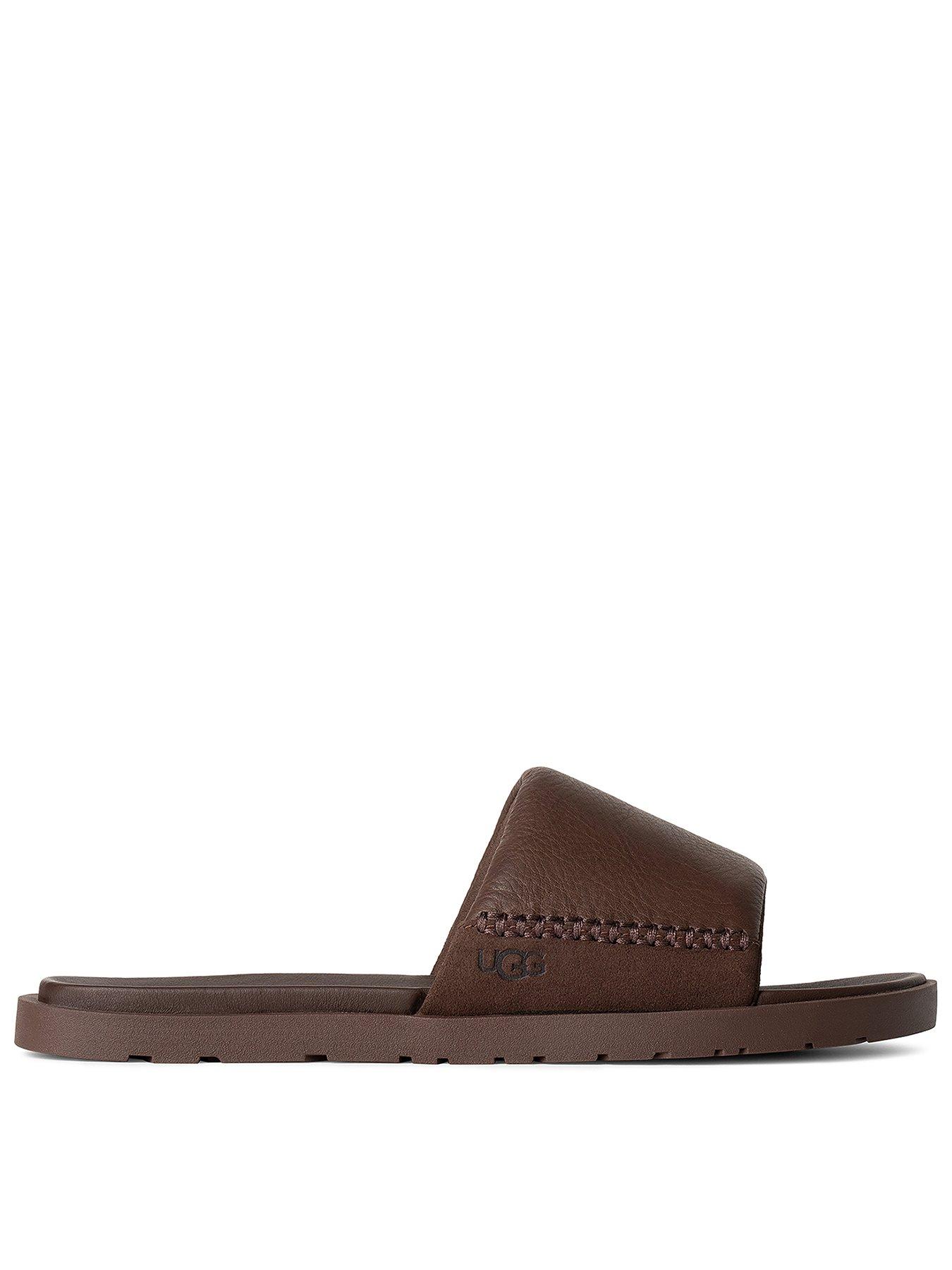 UGG Men's Seaside II Slide, Dark Brown, Size 9, Men