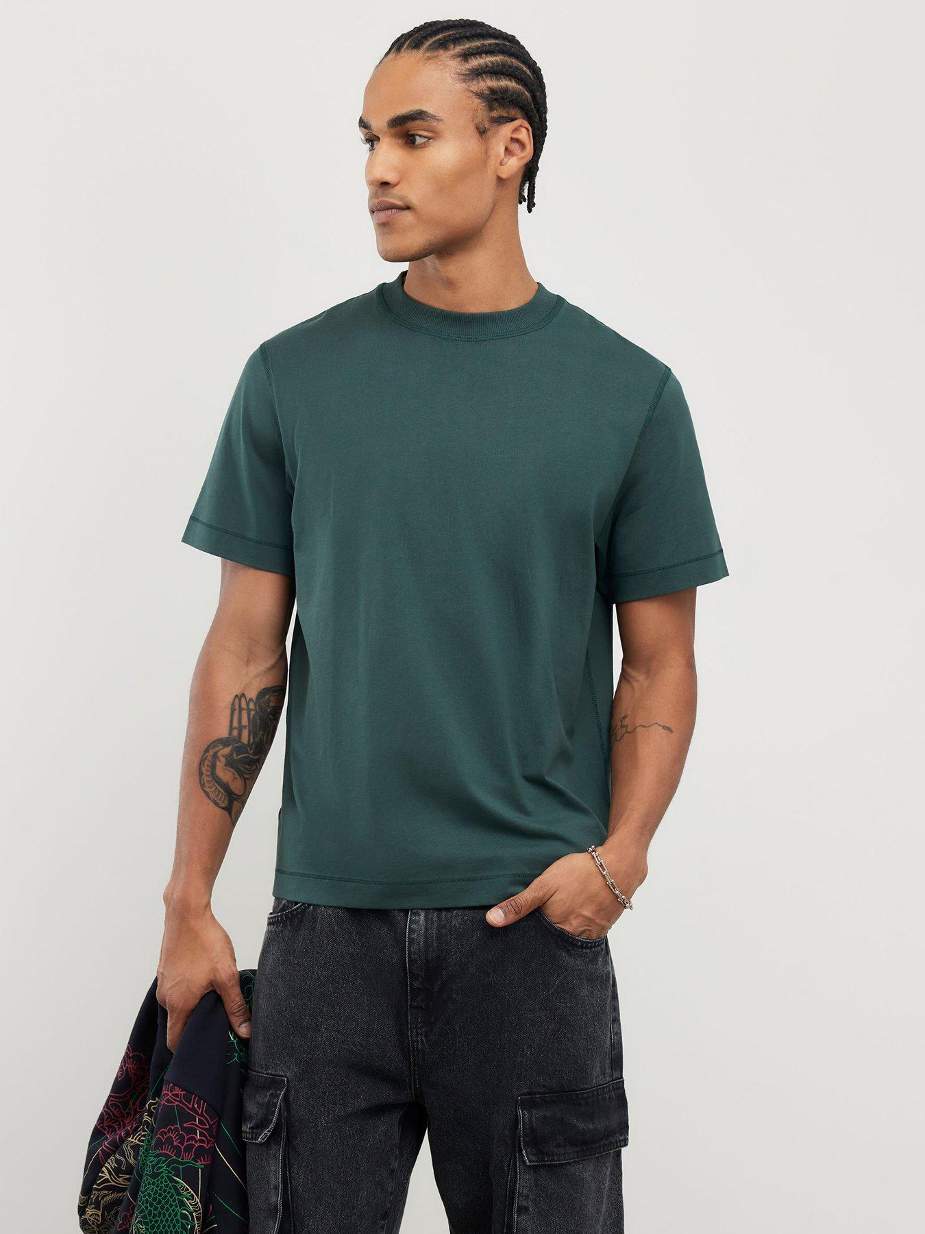 River Island Regular Essentials Short Sleeve T-Shirt - Dark Green
