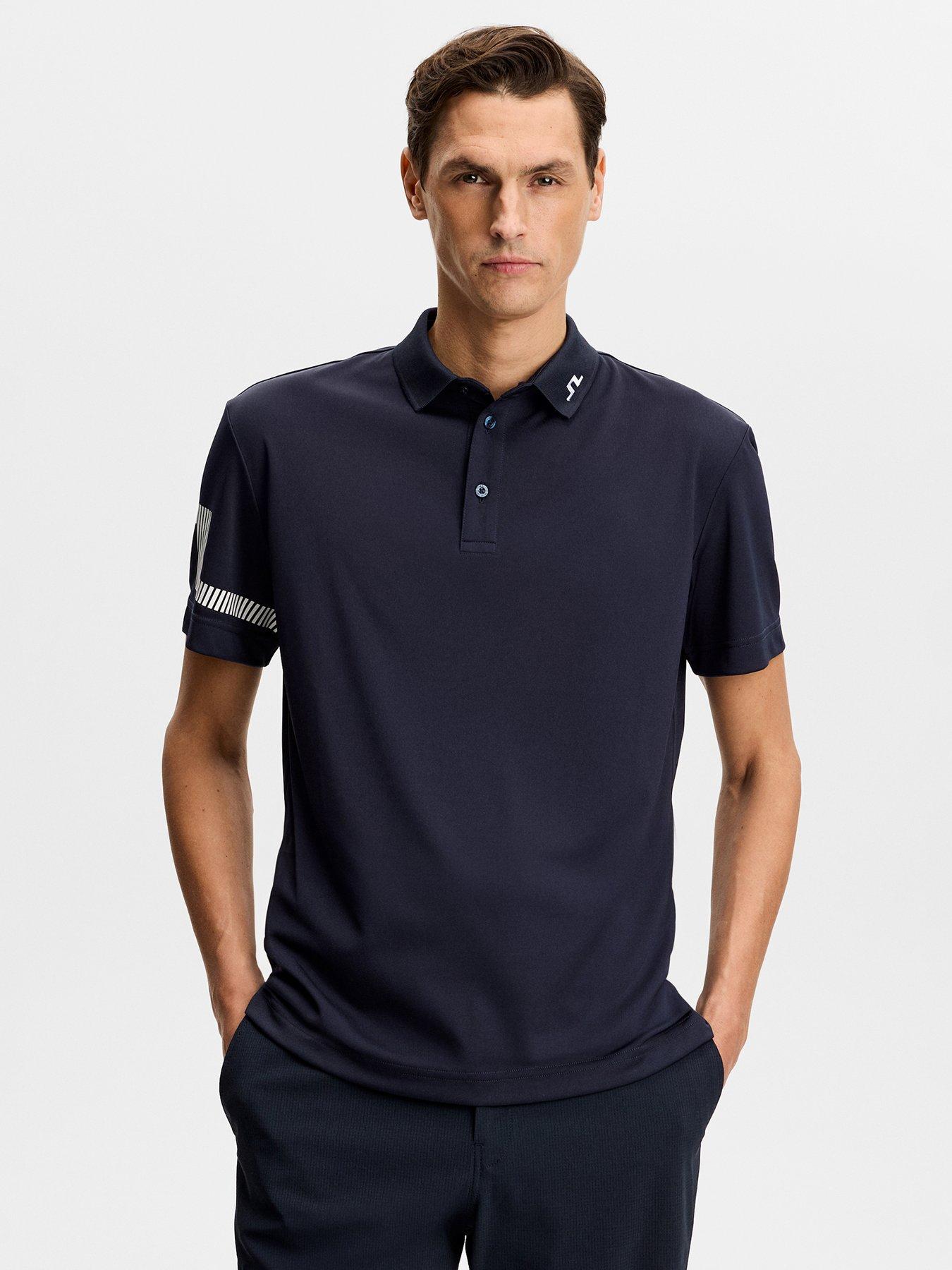 J LINDEBERG: Mens Golf Heath Polo - Navy