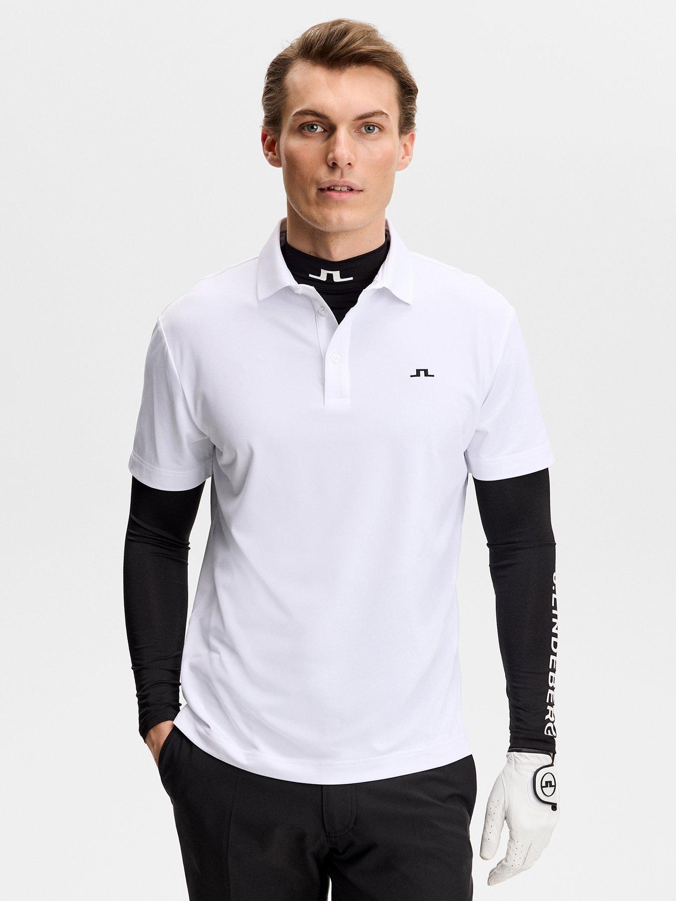 J LINDEBERG: Mens Golf Bridge Polo - White