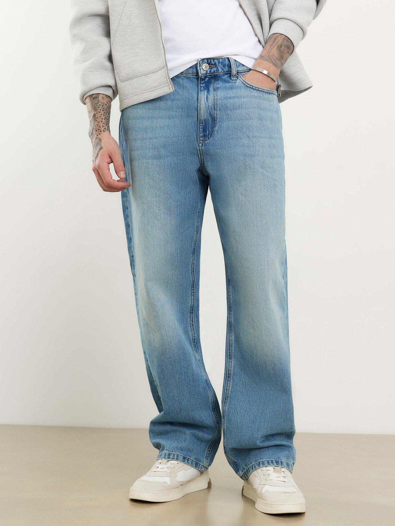 River Island Luciento Loose Jeans - Light Blue