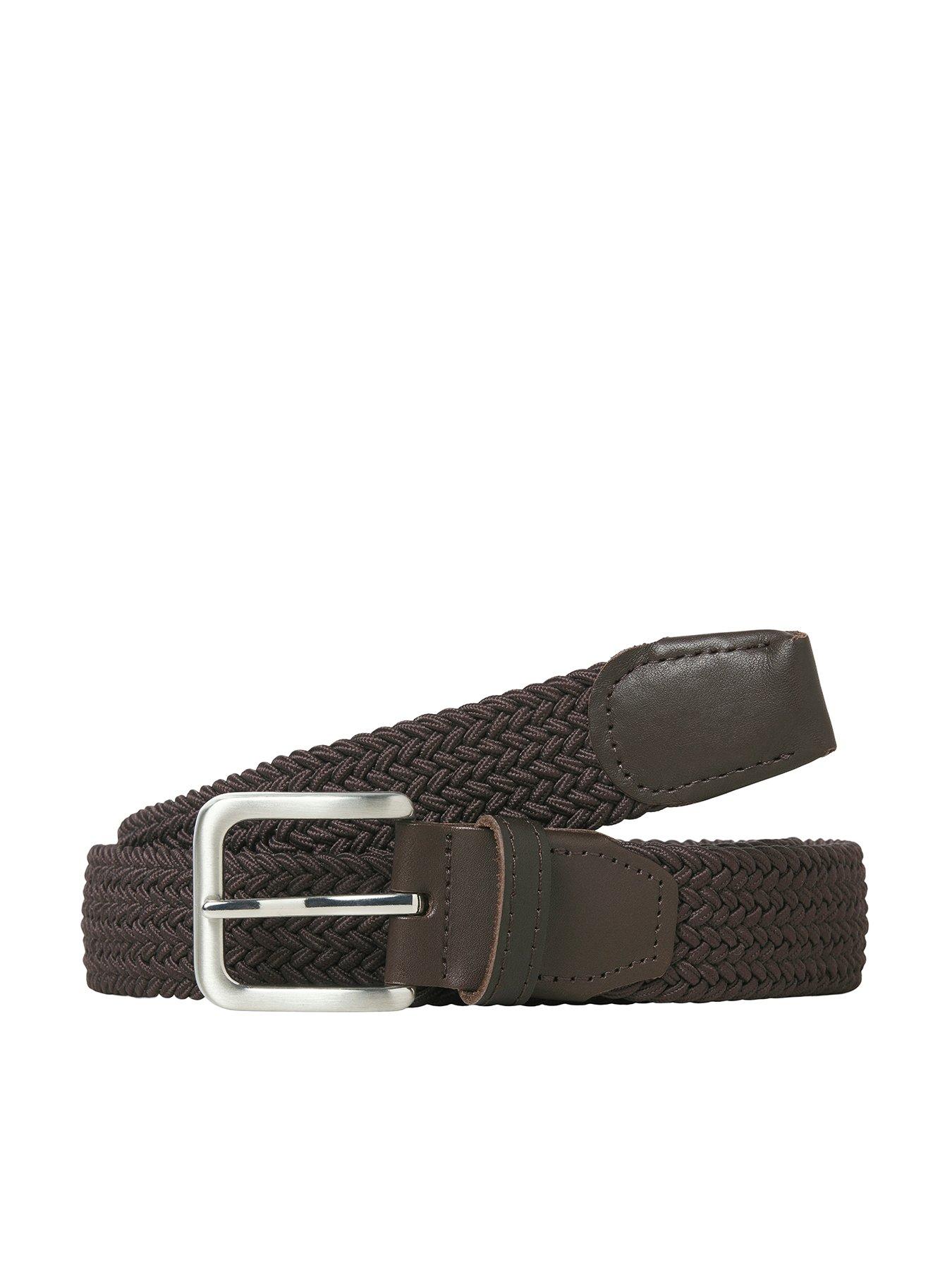 Image 1 of 5 of Jack & Jones Woven Belt - Brown
