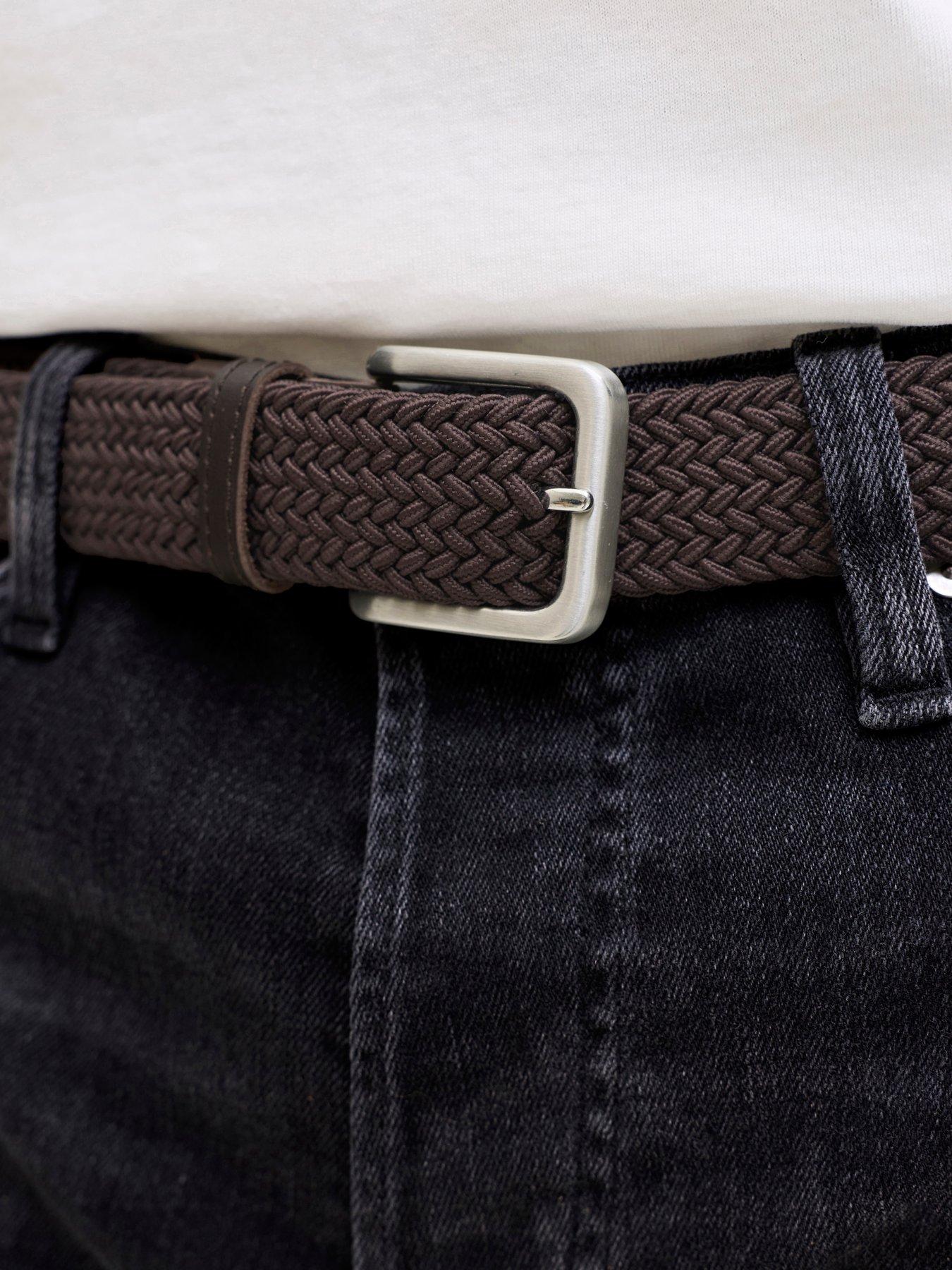 Image 3 of 5 of Jack & Jones Woven Belt - Brown
