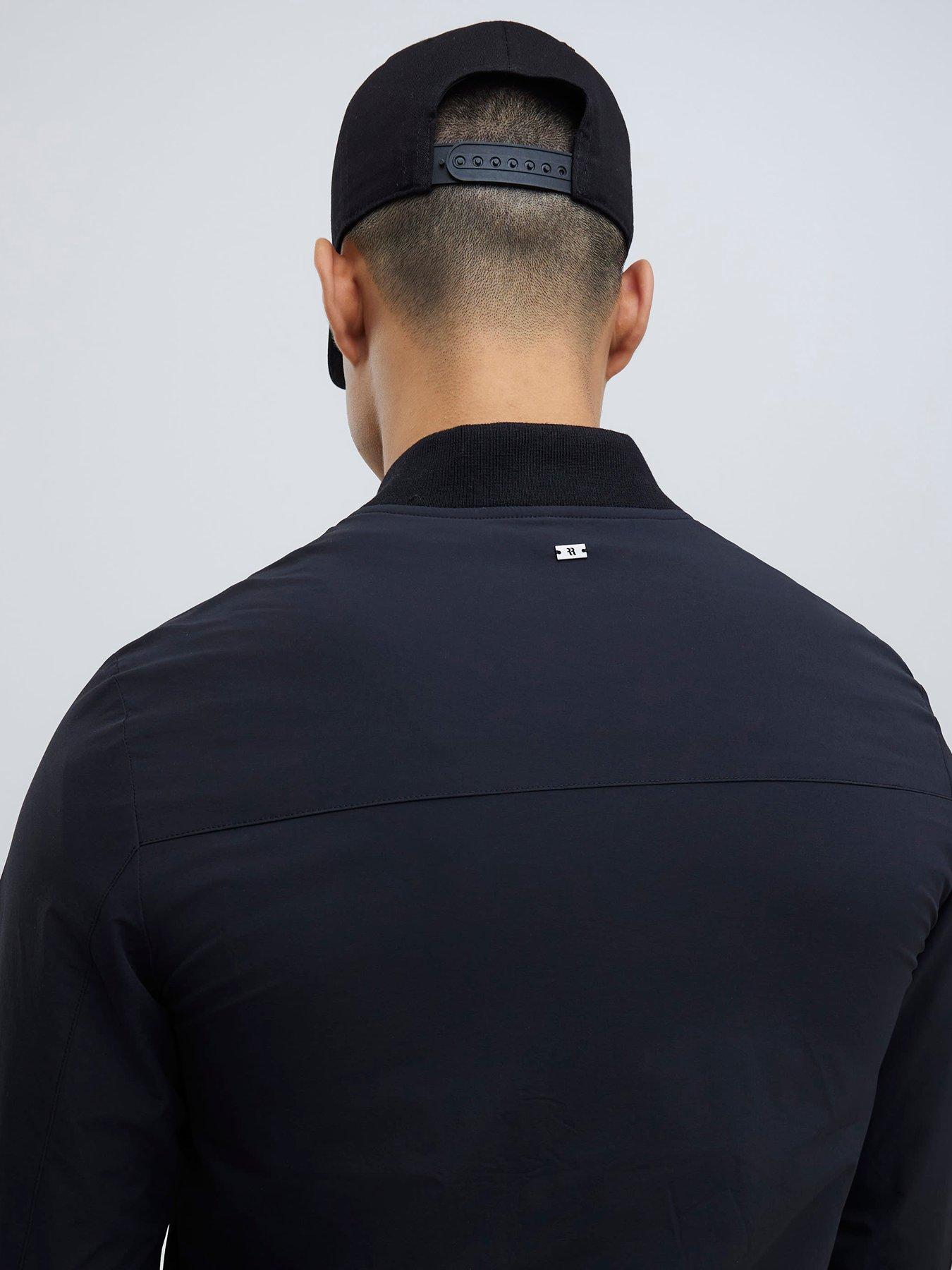 Image 2 of 4 of River Island Defined Muscle Fit Bomber - Black