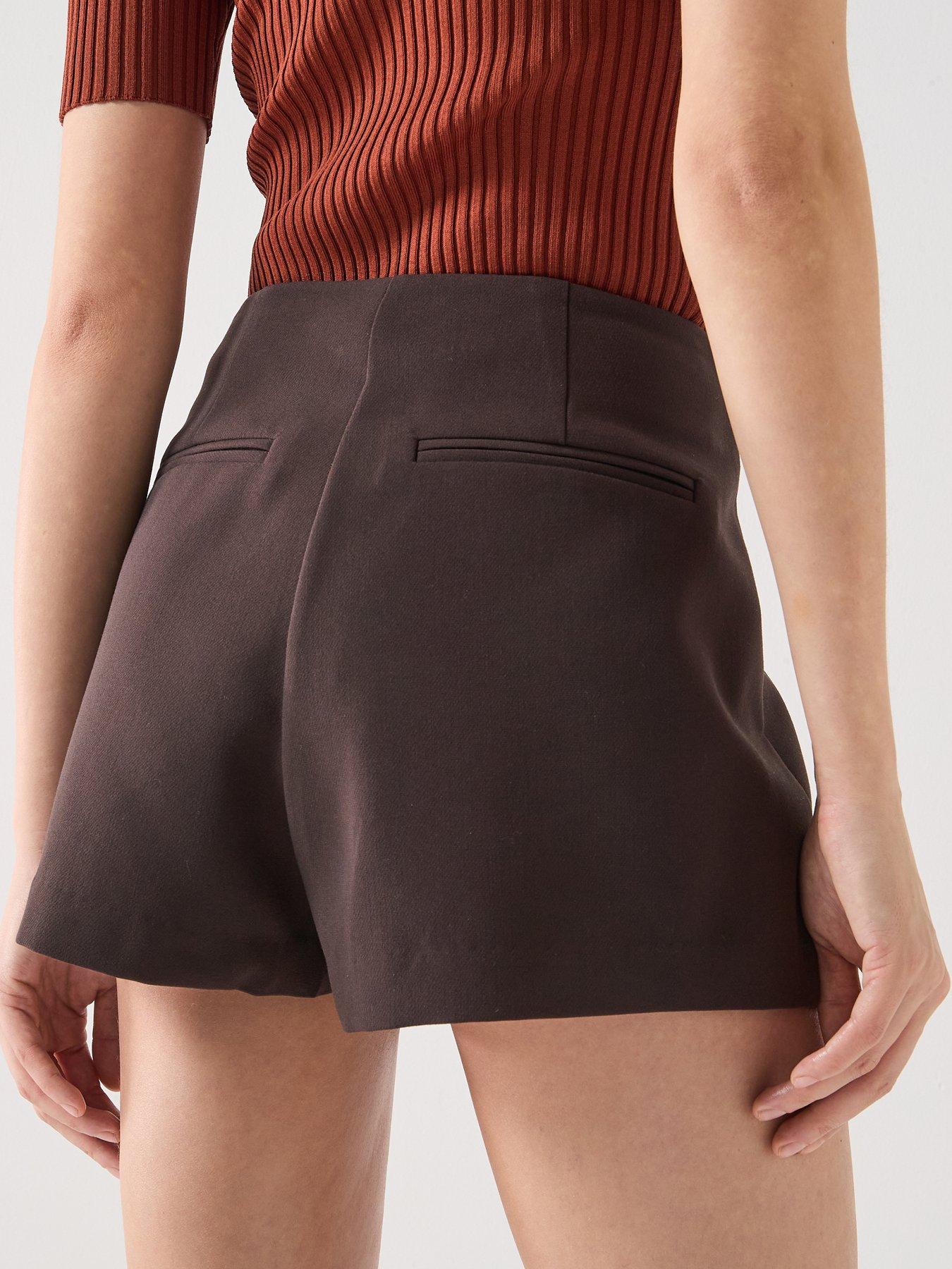 Image 4 of 6 of Only Yasmine Wrap Skort - Brown