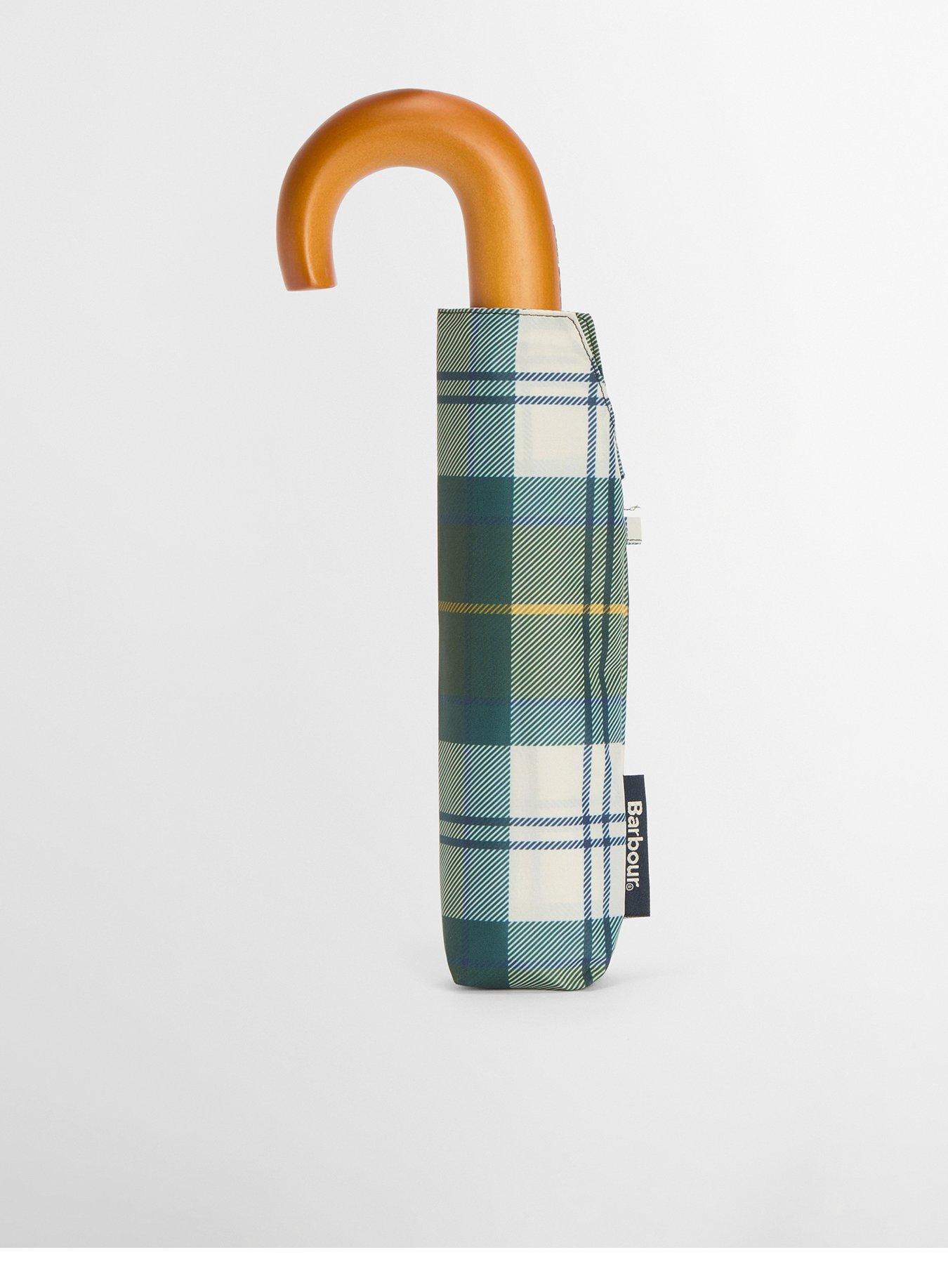 barbour-tartan-small-umbrella-green