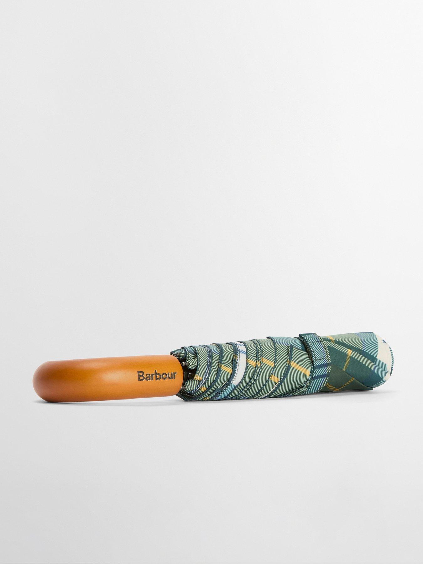 Image 4 of 5 of Barbour Tartan Small Umbrella - Green