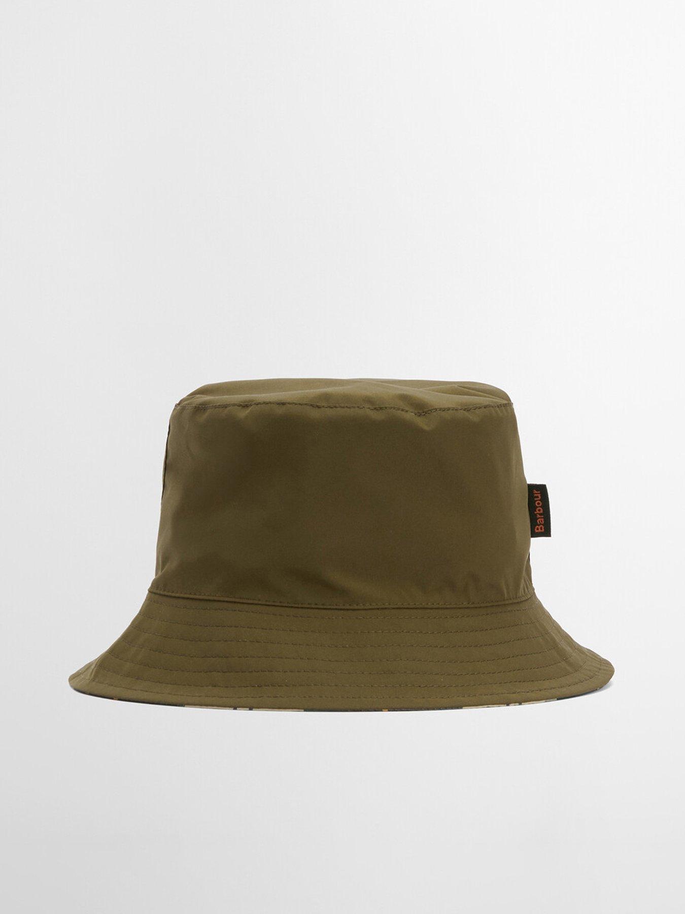 Barbour Hutton Reversible Bucket Hat - Khaki/Tartan