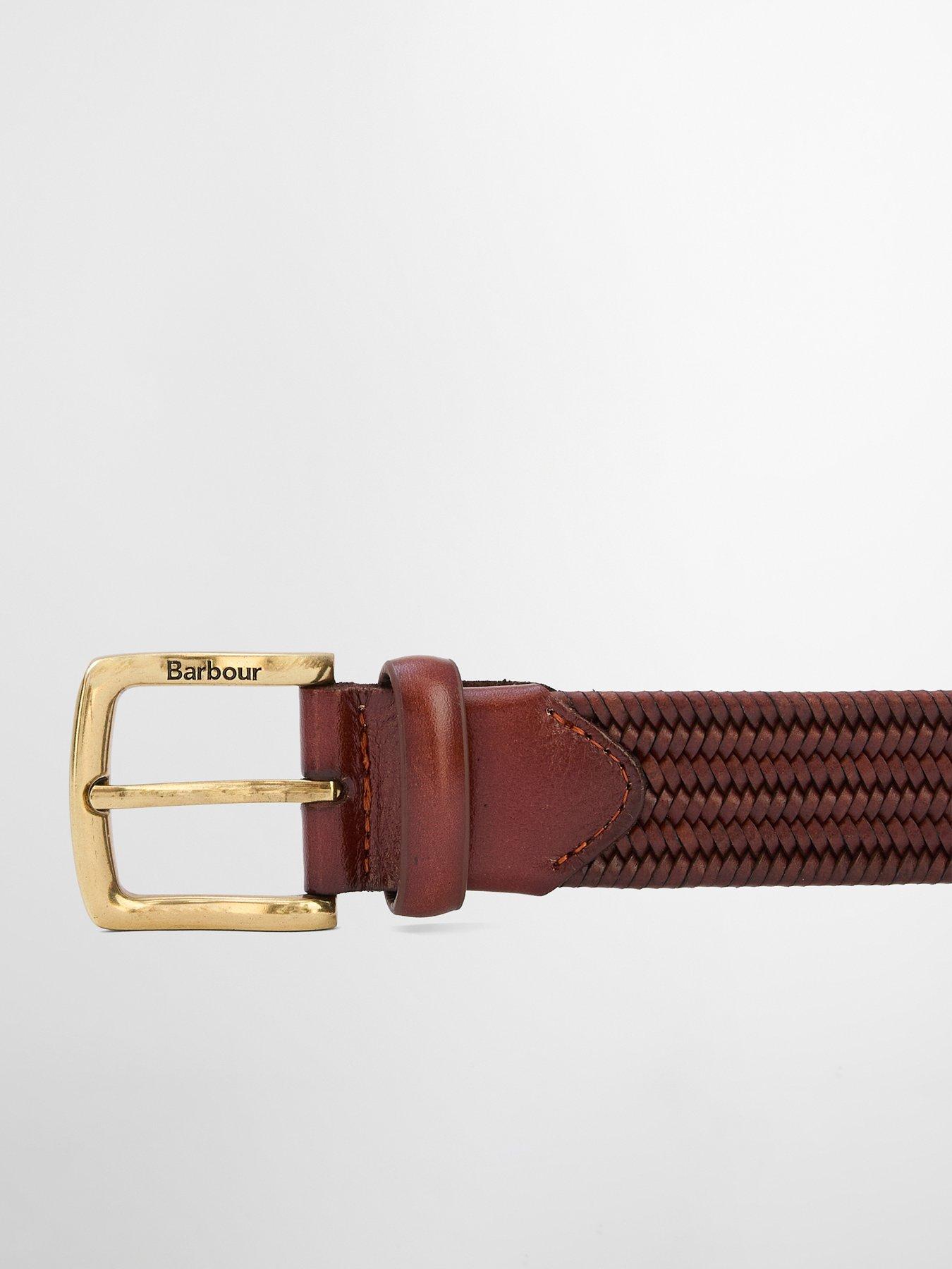 Image 2 of 3 of Barbour Stretch Leather Belt - Brown