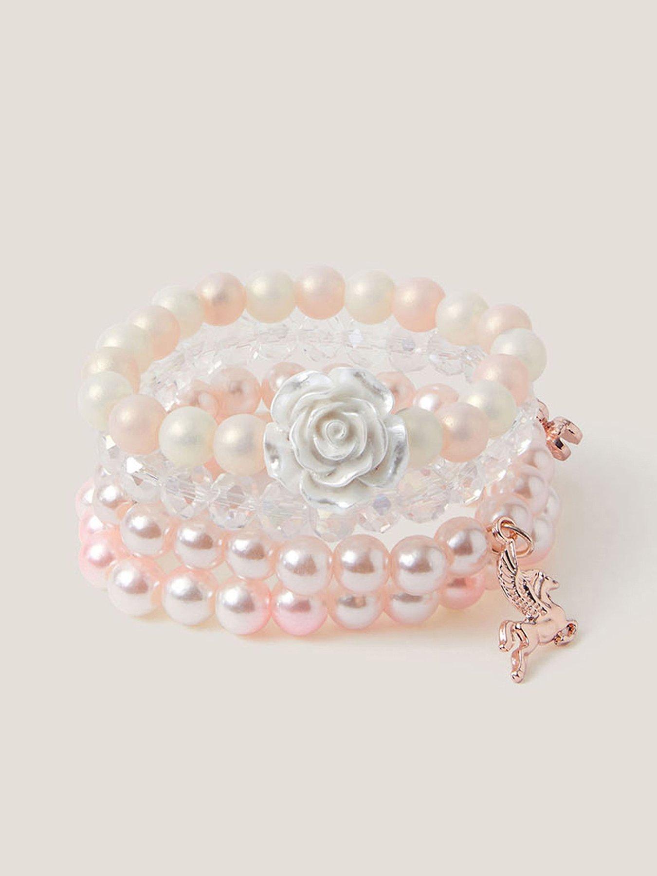 Monsoon Girls 4 Pack Fairytale Bracelets - Pink