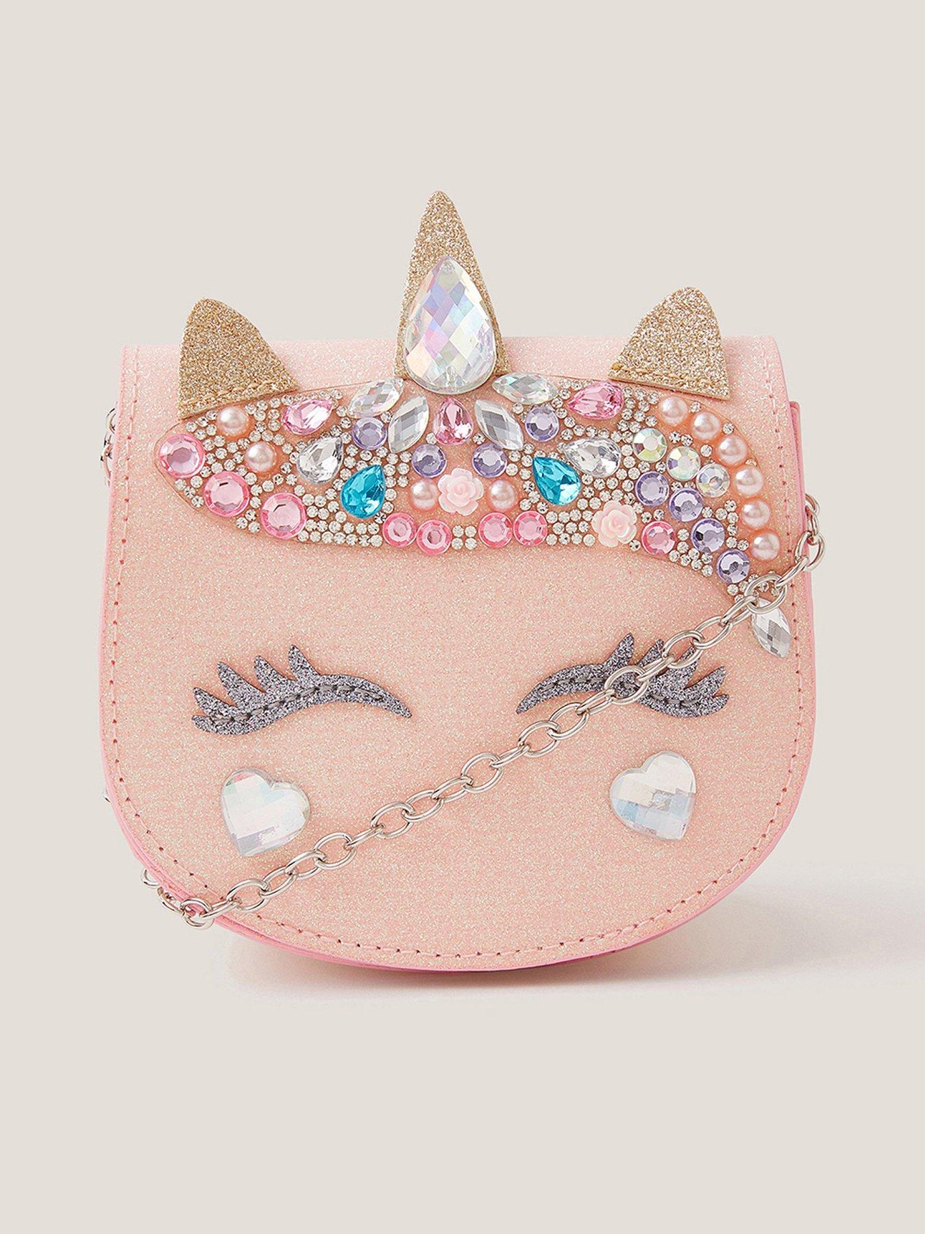 Monsoon Girls Unicorn Treasure Bag - Light Cream