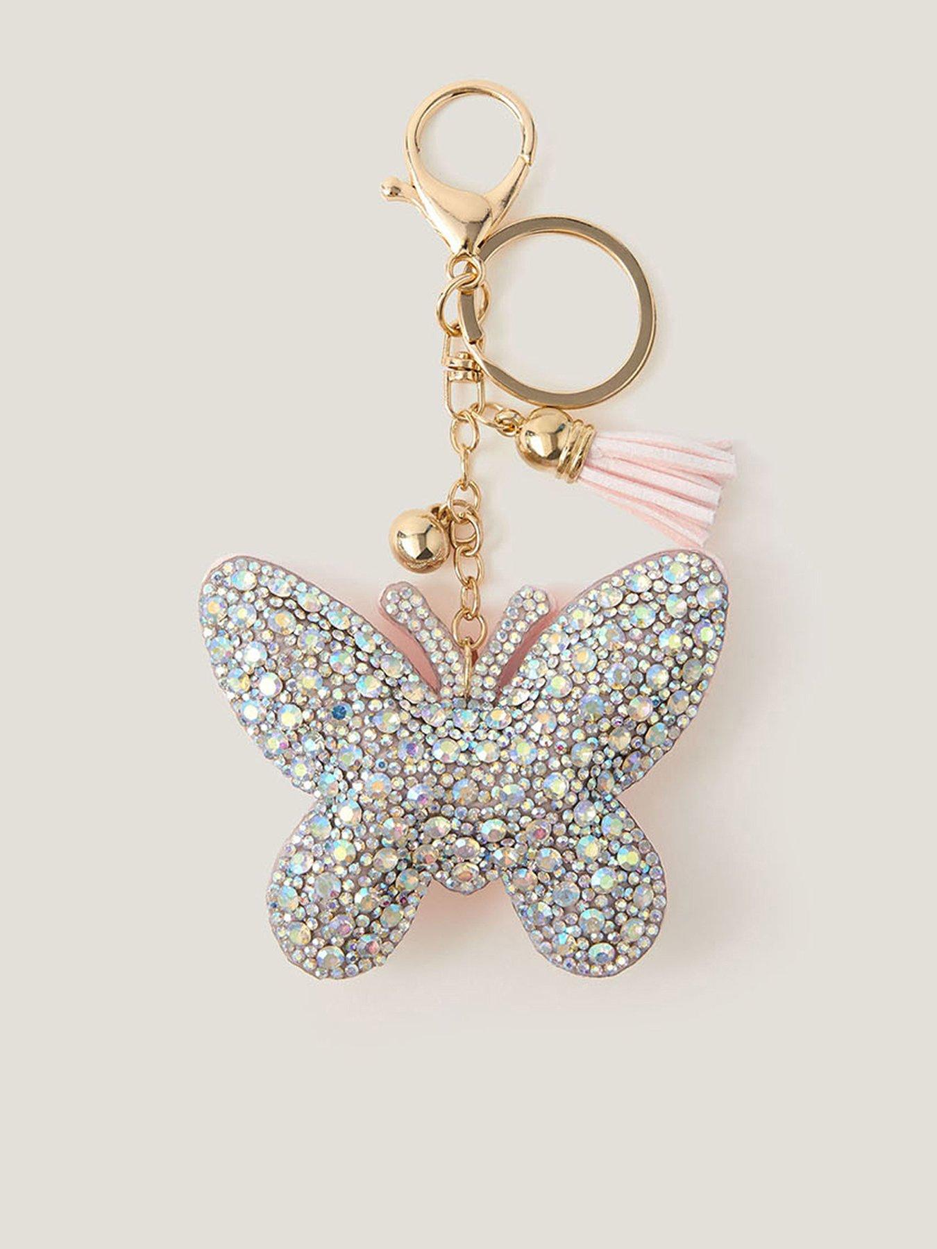 Monsoon Girls Butterfly Dazzle Bag charm - Pink