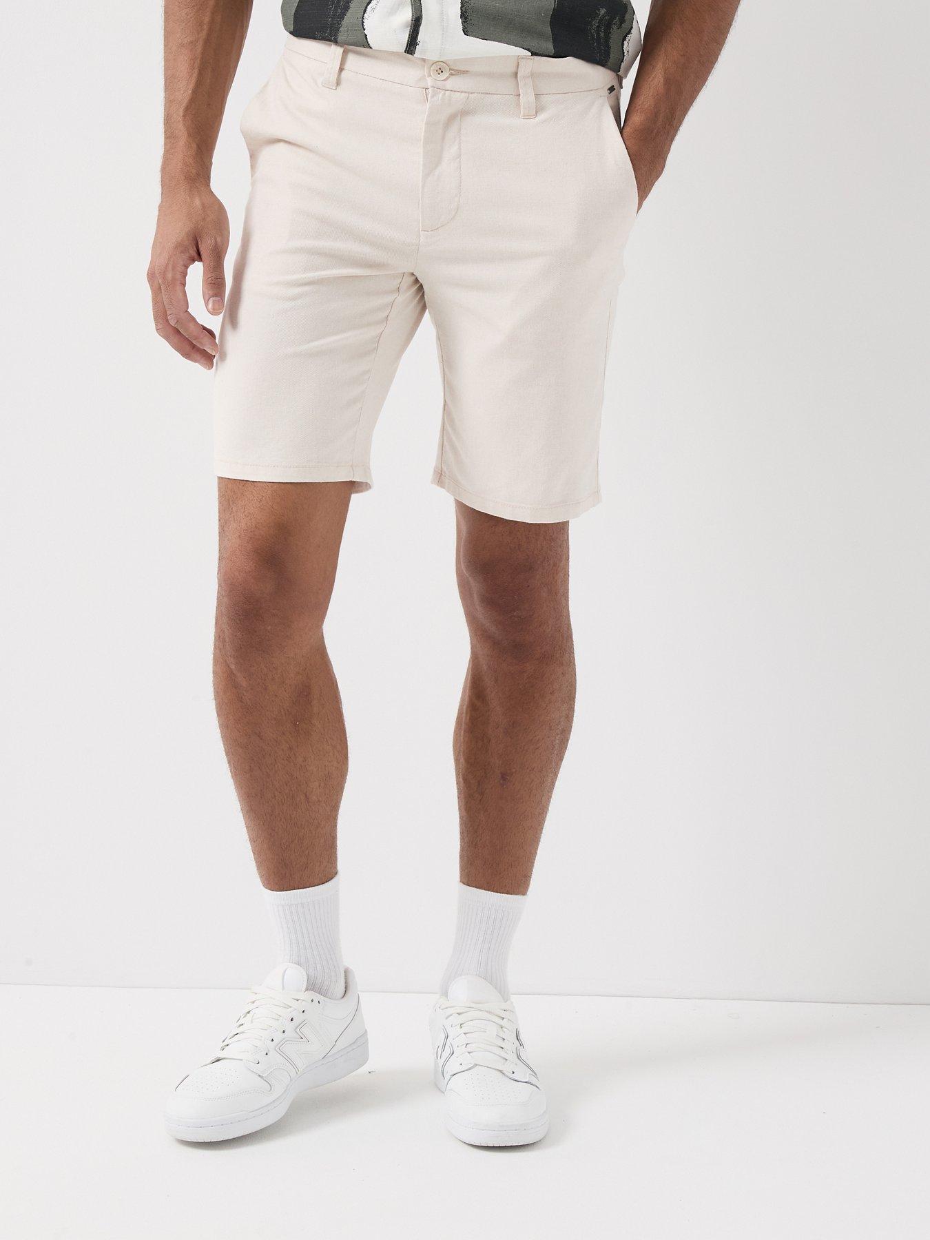 ONLY & SONS Mark Linen Blend Shorts, Silver Lining, Size Xl, Men