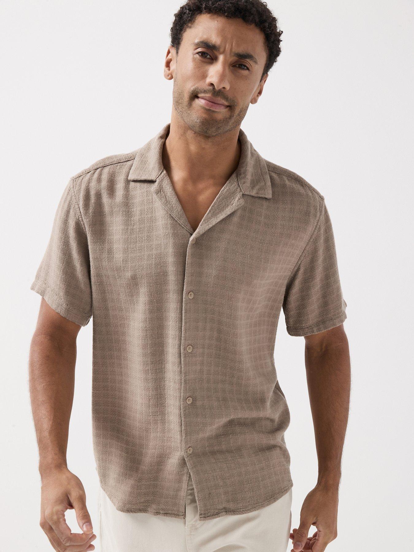 ONLY & SONS Latham Short Sleeve Resort Shirt - Beige