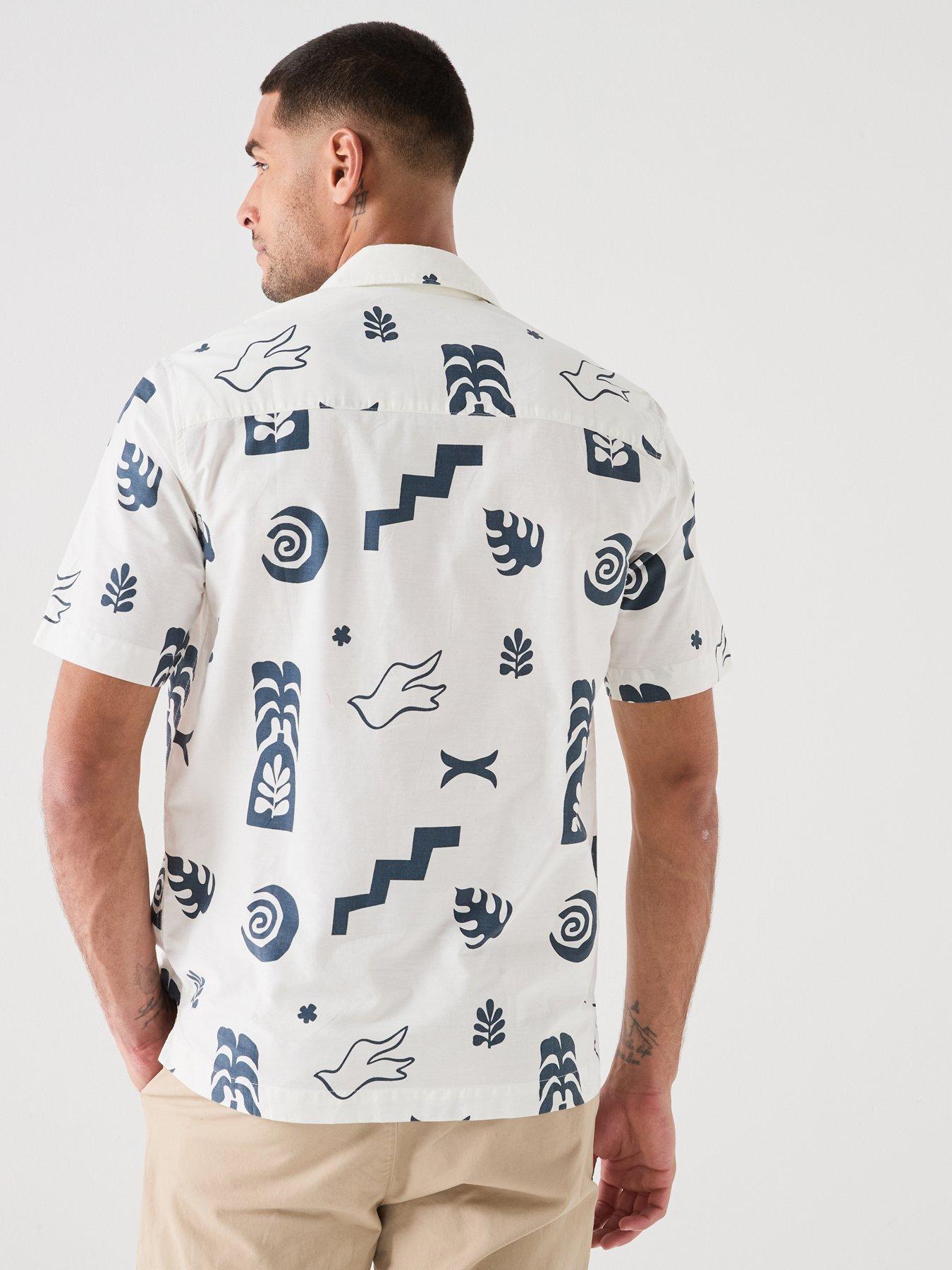 Image 2 of 5 of ONLY & SONS Resort Short Sleeve Shirt - White