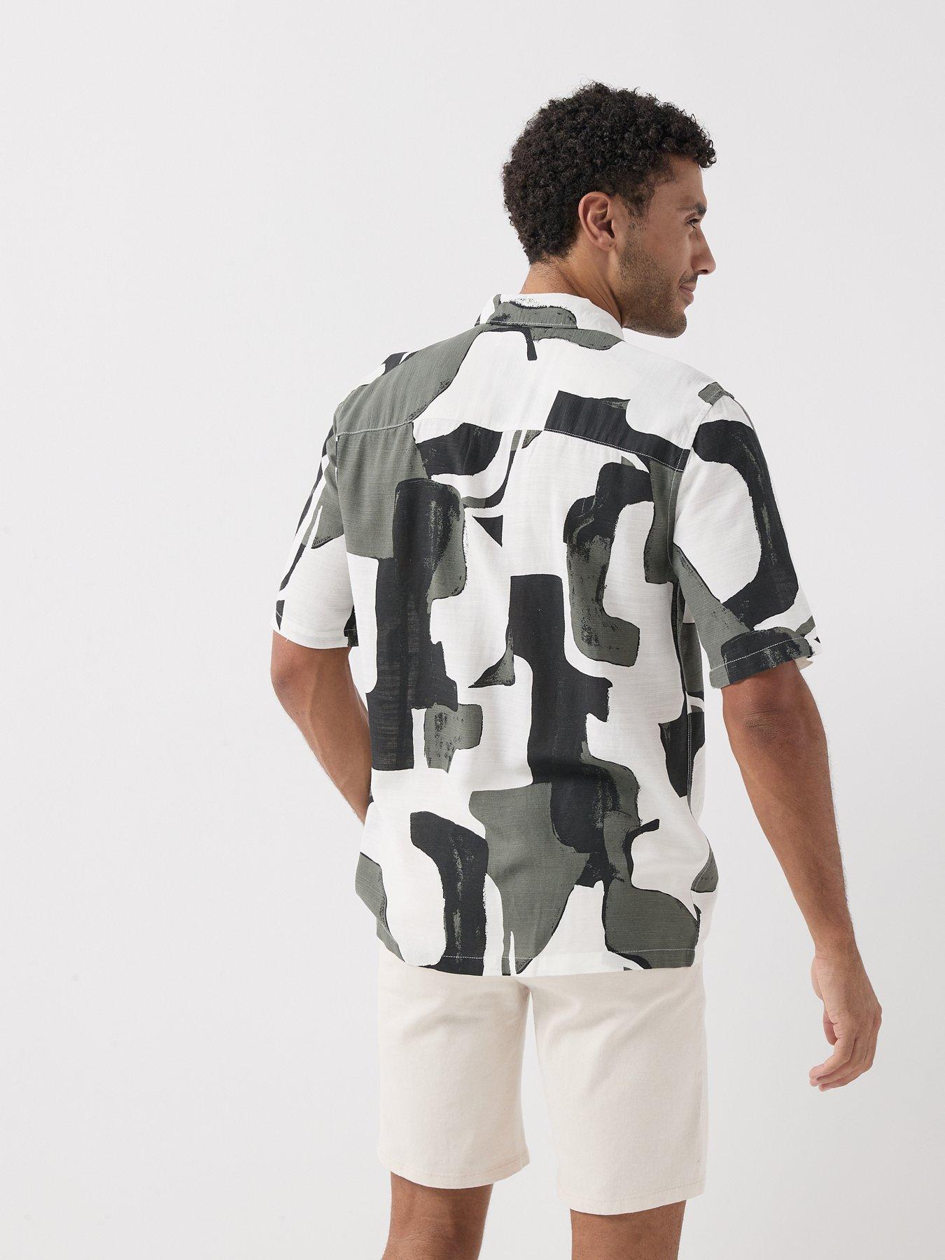 Image 2 of 6 of ONLY & SONS Sharvi&nbsp;Printed Short Sleeve Shirt - Black