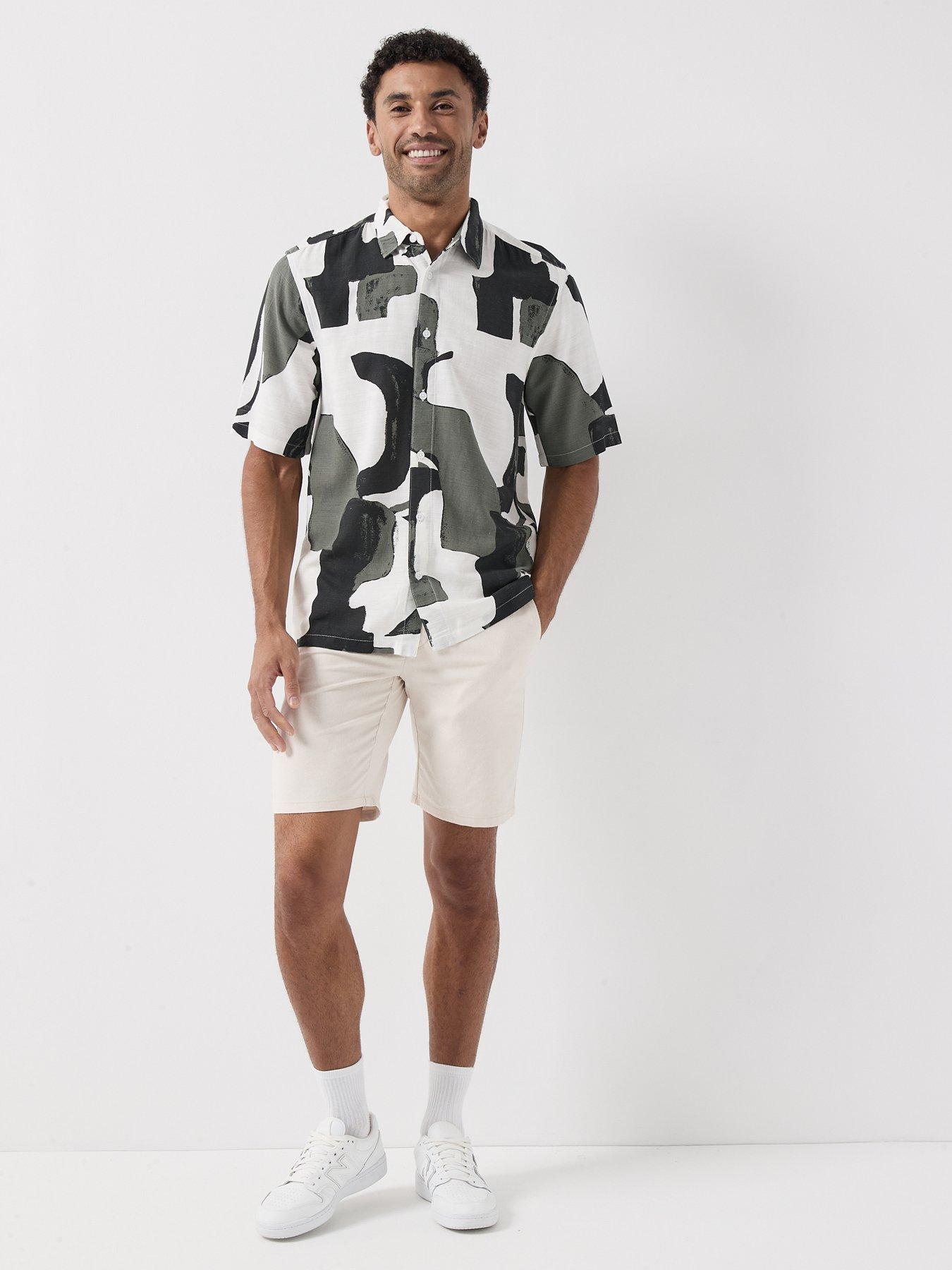 Image 3 of 6 of ONLY & SONS Sharvi&nbsp;Printed Short Sleeve Shirt - Black