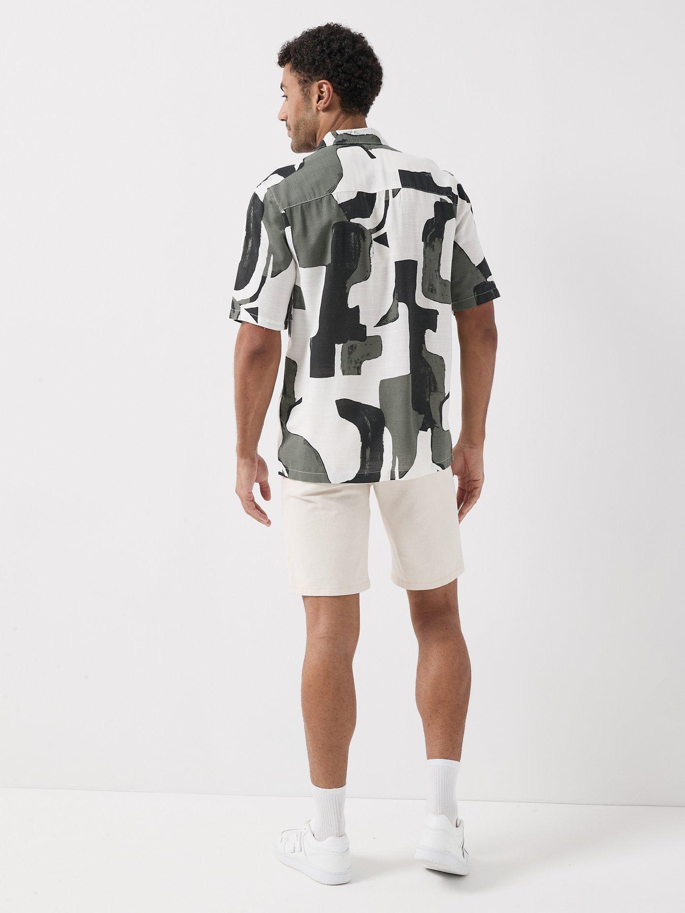 Image 6 of 6 of ONLY & SONS Sharvi&nbsp;Printed Short Sleeve Shirt - Black