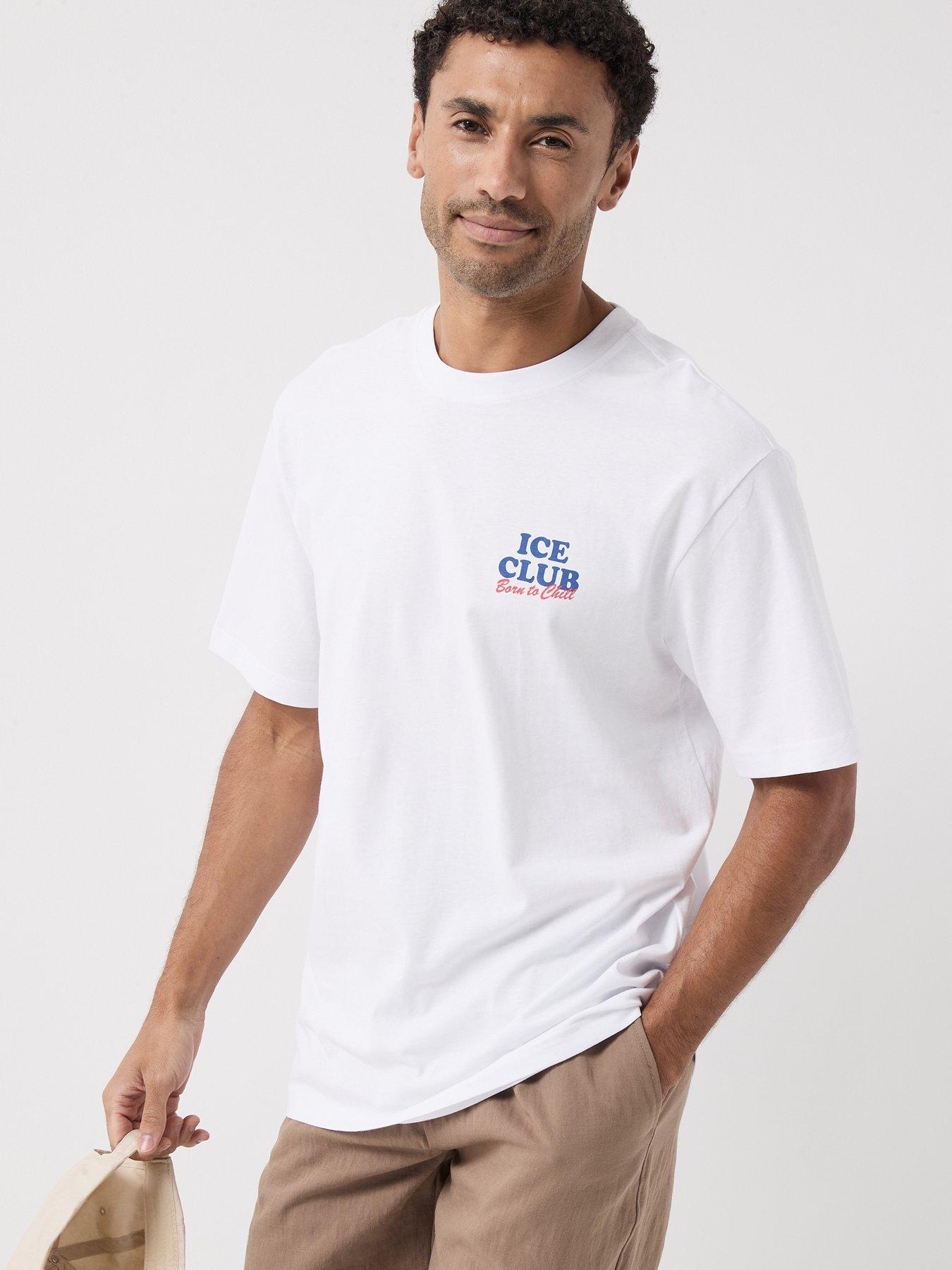 Image 2 of 6 of ONLY & SONS Ice Club Short Sleeve Graphic T-Shirt - White