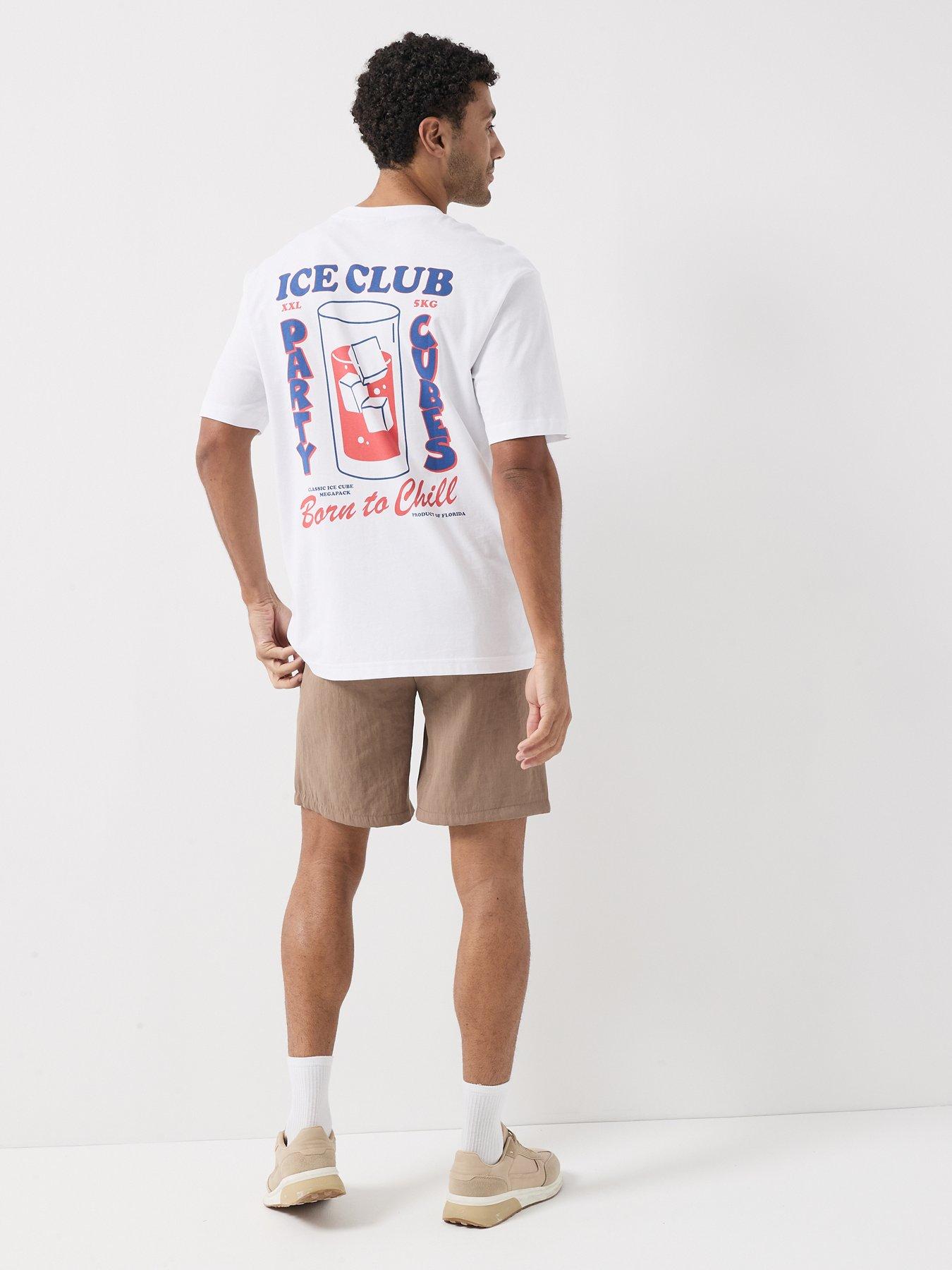 Image 5 of 6 of ONLY & SONS Ice Club Short Sleeve Graphic T-Shirt - White