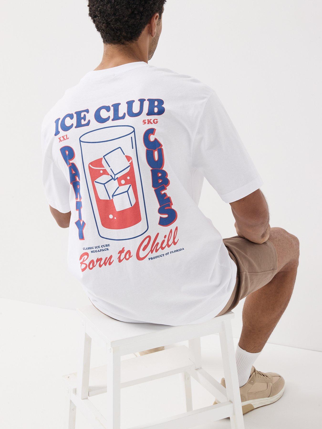 Image 6 of 6 of ONLY & SONS Ice Club Short Sleeve Graphic T-Shirt - White