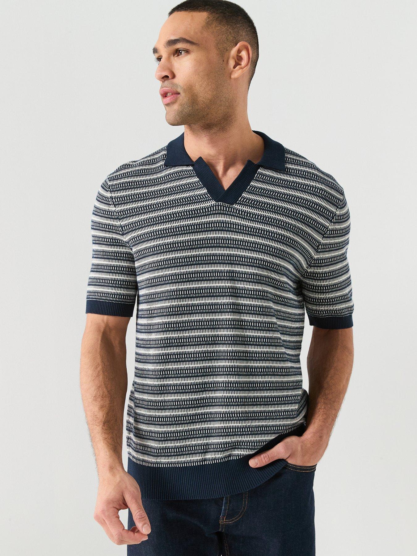 ONLY & SONS Only  &  Sons Tilo Open Collar Knitted Polo Shirt