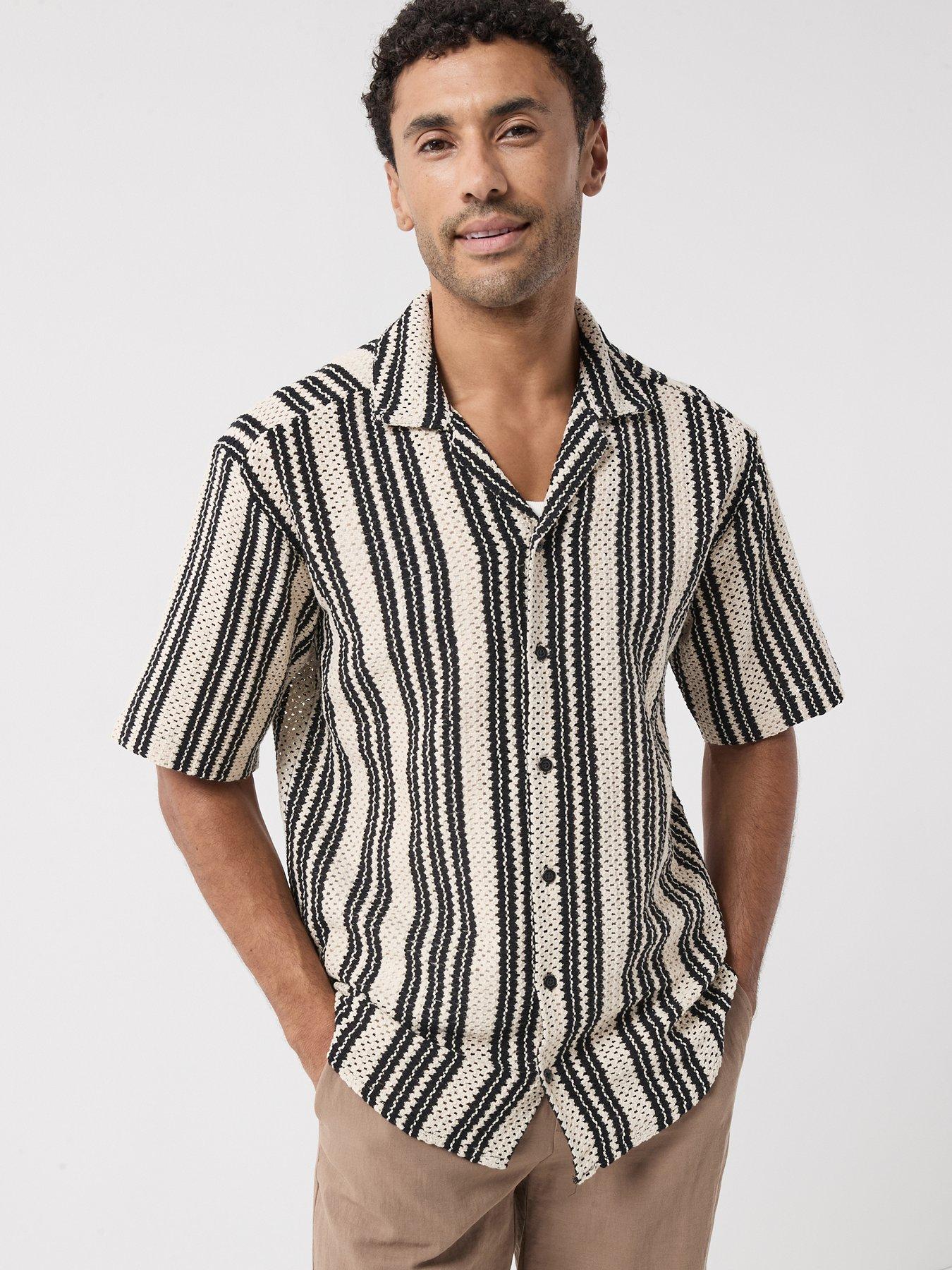 ONLY & SONS Dani Crochet Short Sleeve Shirt - Cloud Dancer